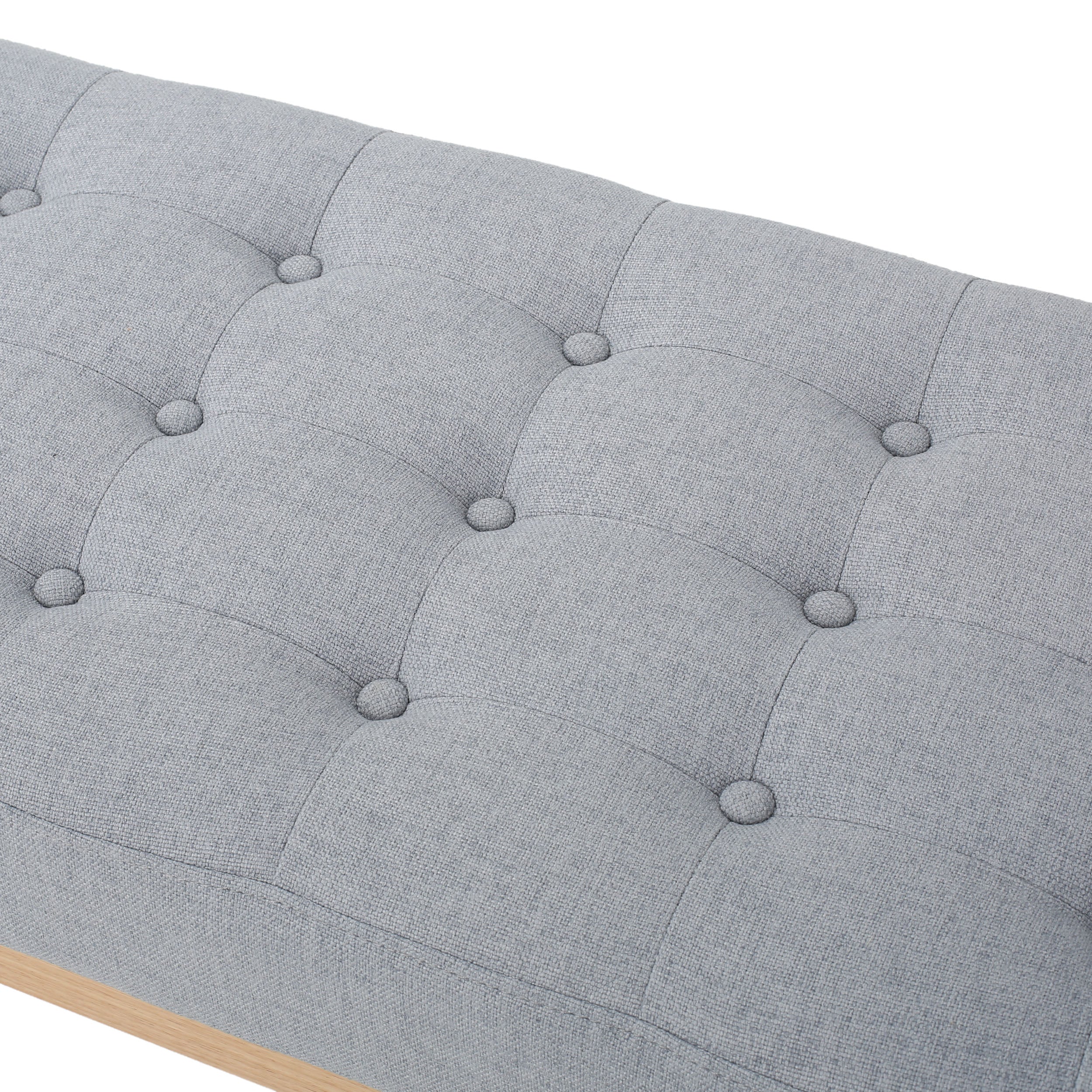 Anglo Modern Mid-Century Fabric Bench - furnishings