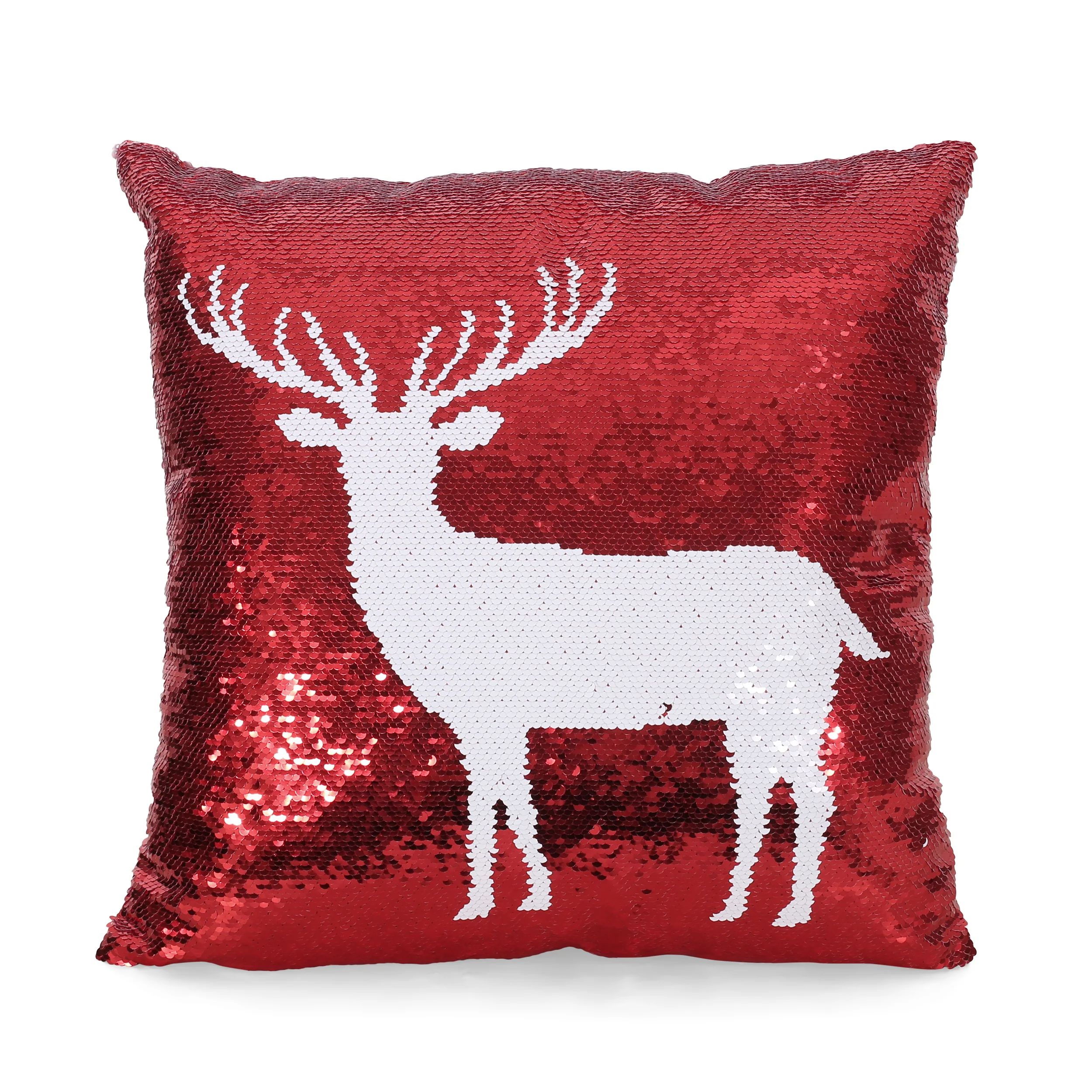 Desota Glam Sequin Christmas Throw Pillow - furnishings