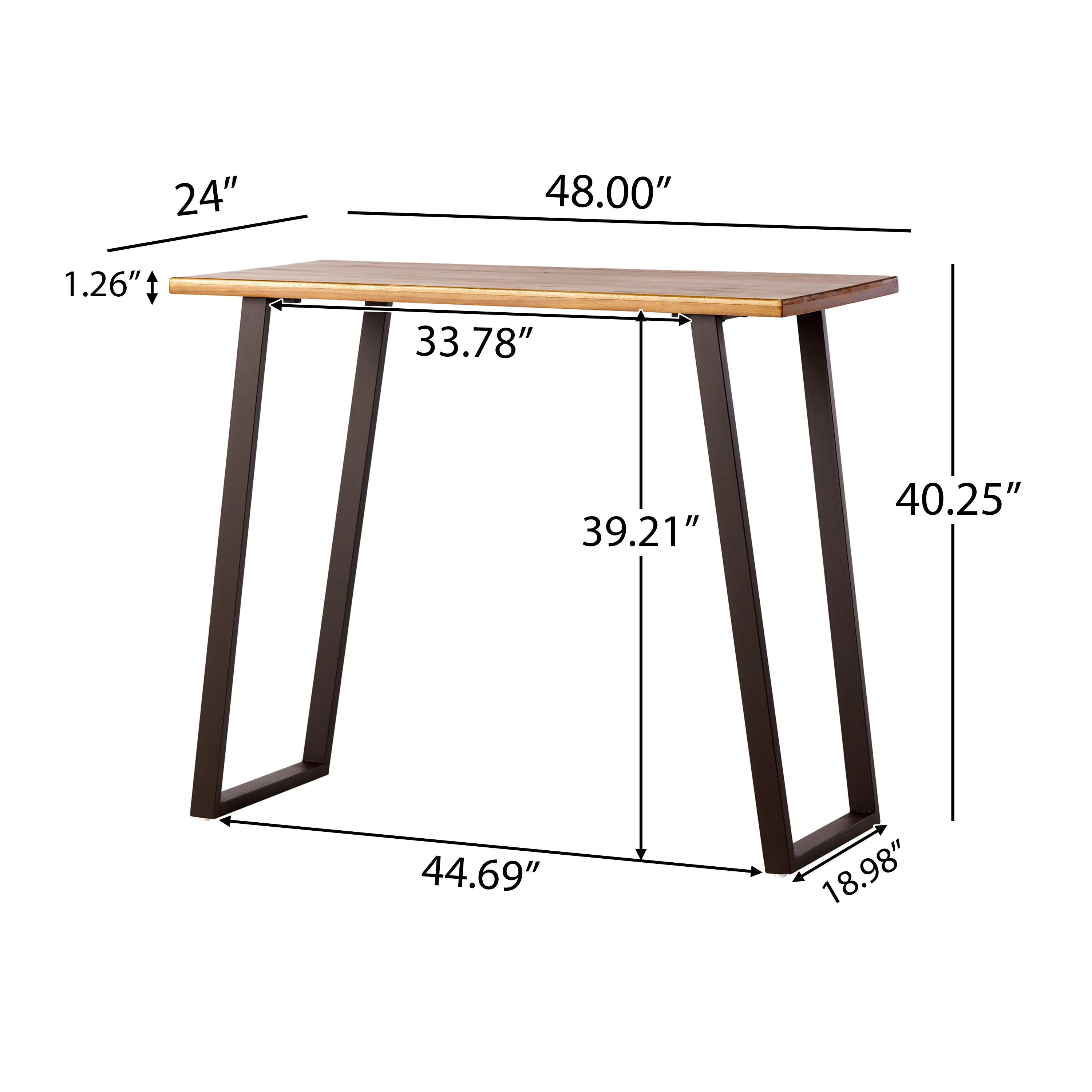 Tekel 28-Inch Full Natural Stained Laminated Acacia Bar Set - furnishings