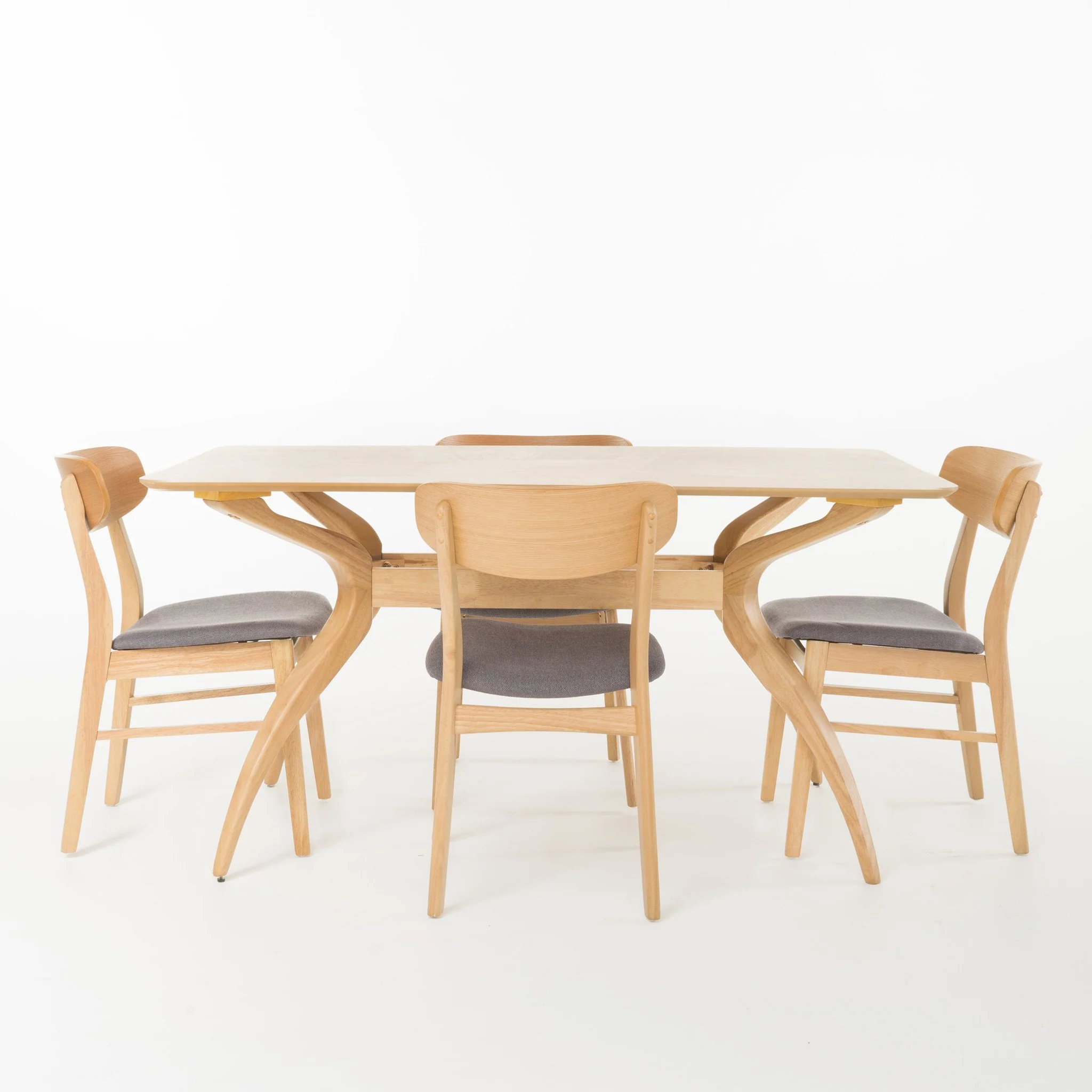 Lucille Mid-Century Modern 5 Piece Dining Set - furnishings