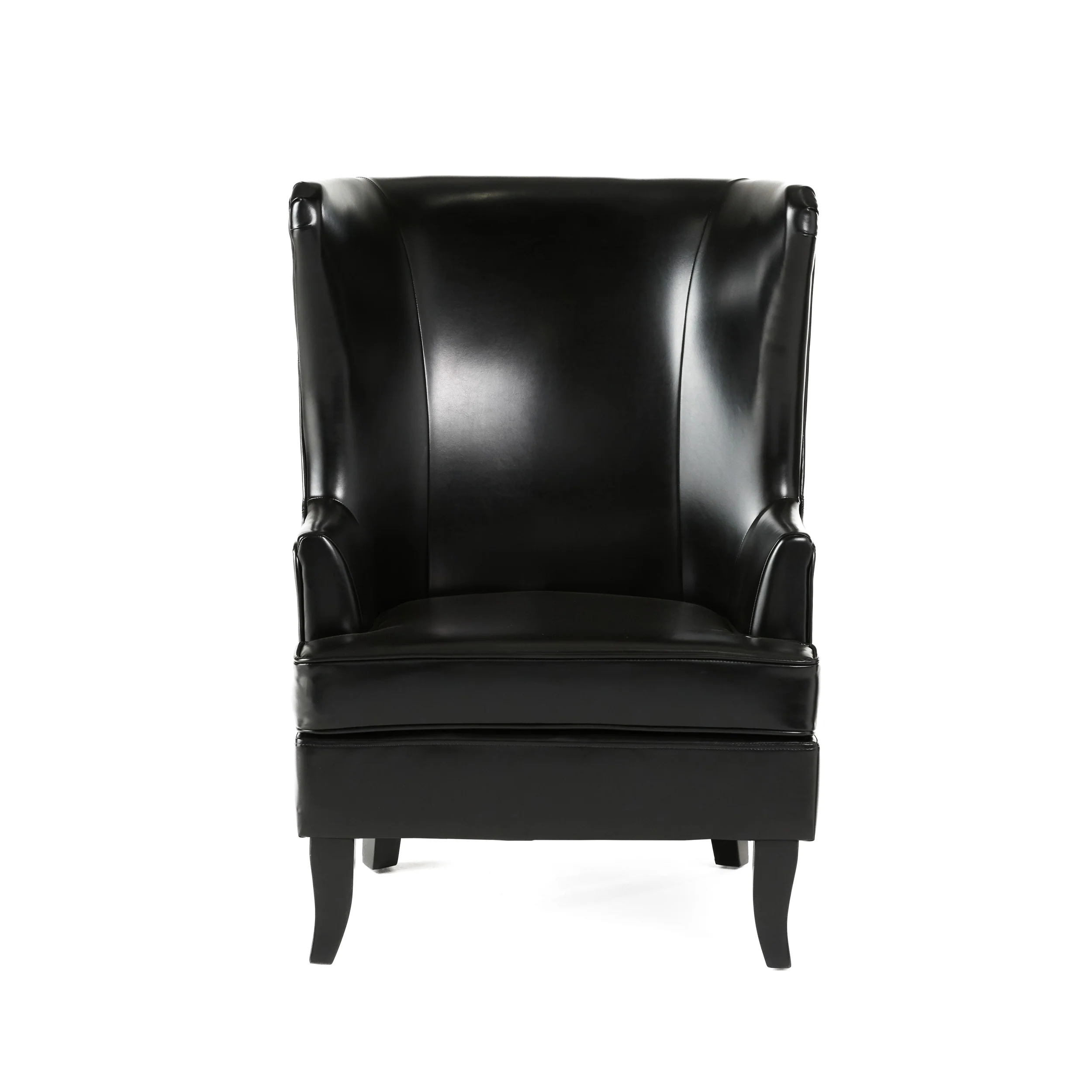 Jameson Leather High Back Wingback Armchair - furnishings