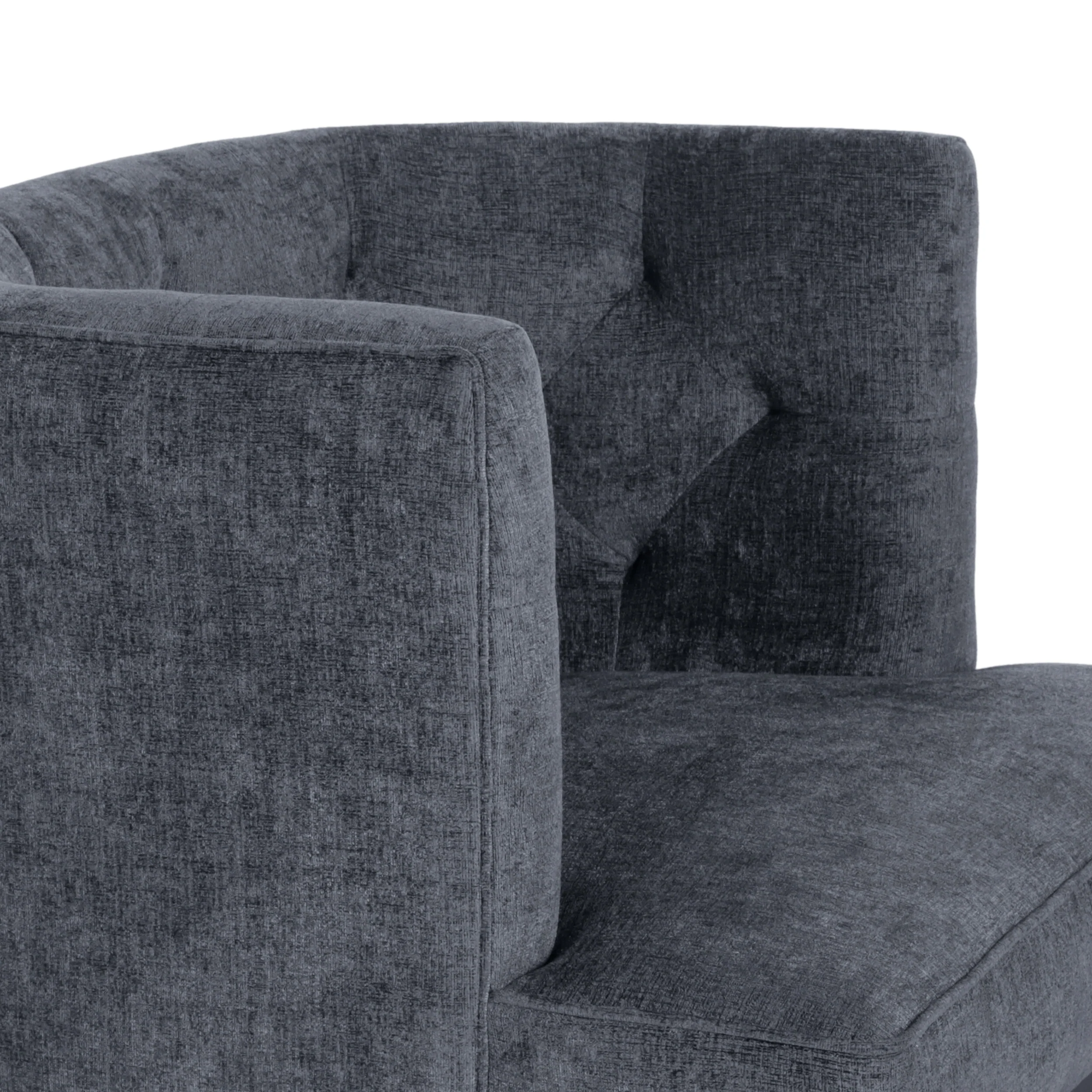 Evans Contemporary Fabric Tufted Accent Chair - furnishings