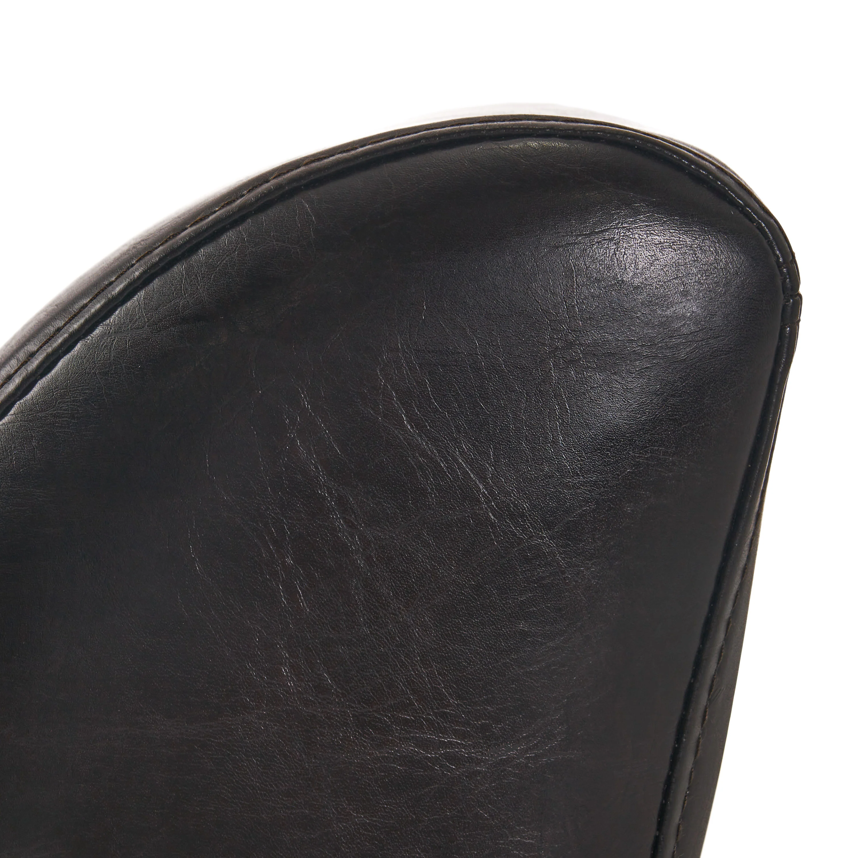 Brakar Contemporary Brown Leather Slipper Chair - furnishings