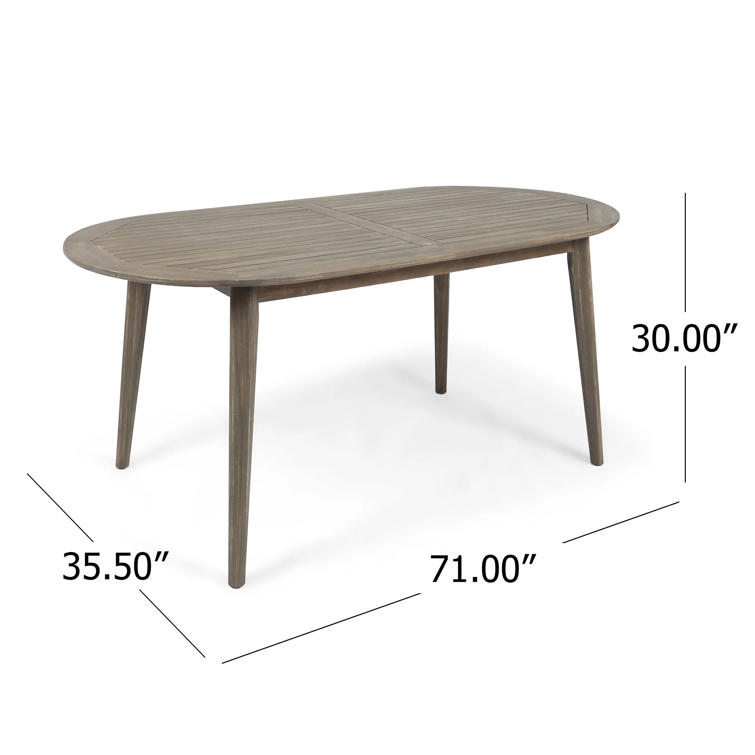 Stanford Outdoor 7-Piece Acacia Wood Dining Set - furnishings