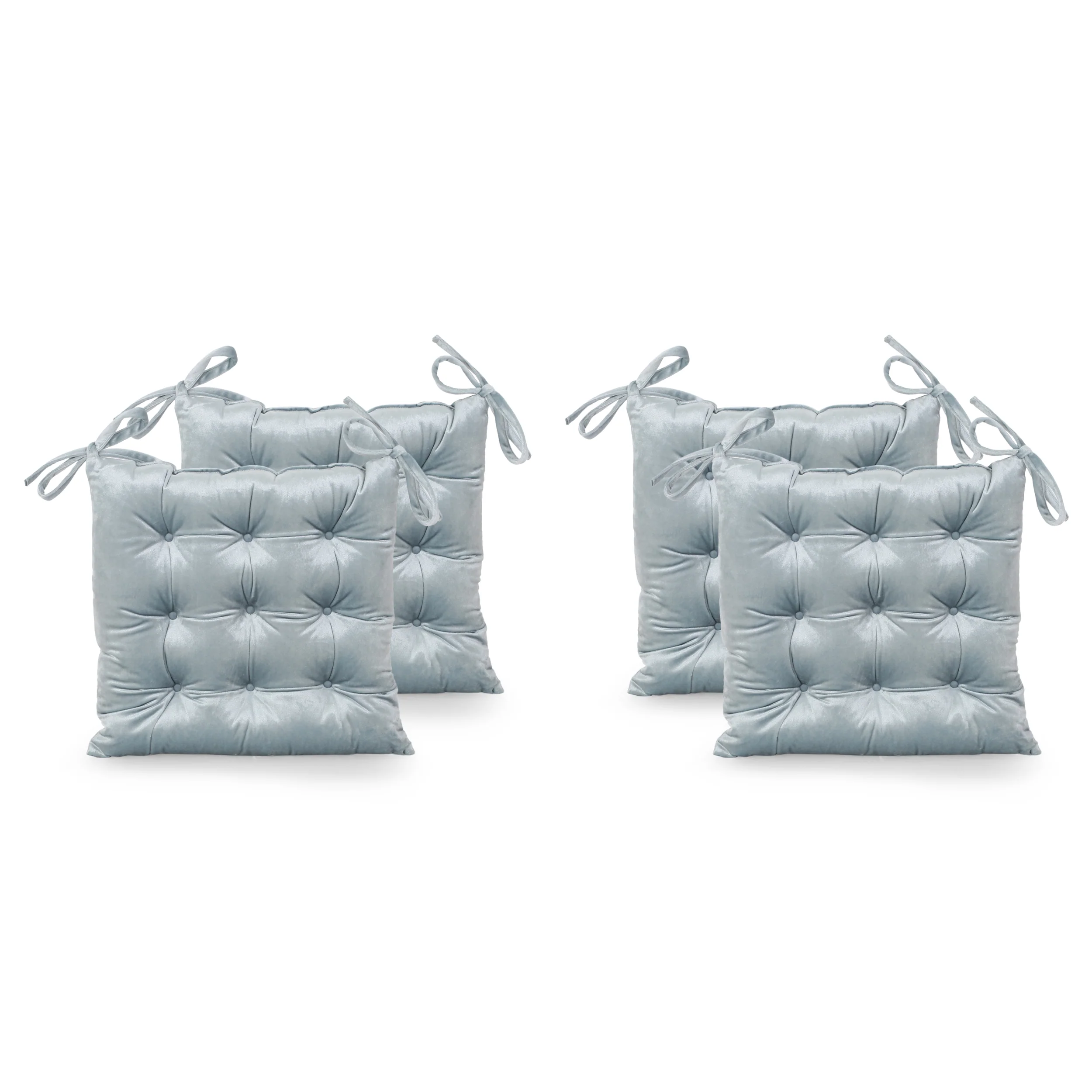 Asma Tufted Velvet Dining Chair Cushion Pads (Set of 4) - furnishings