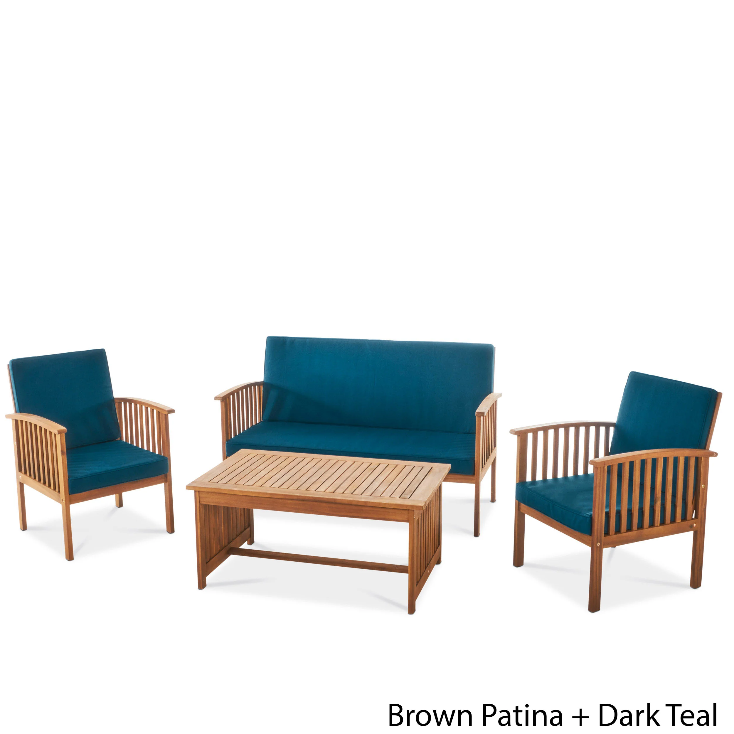 Cape Town Acacia Wood Outdoor Sofa Set - furnishings