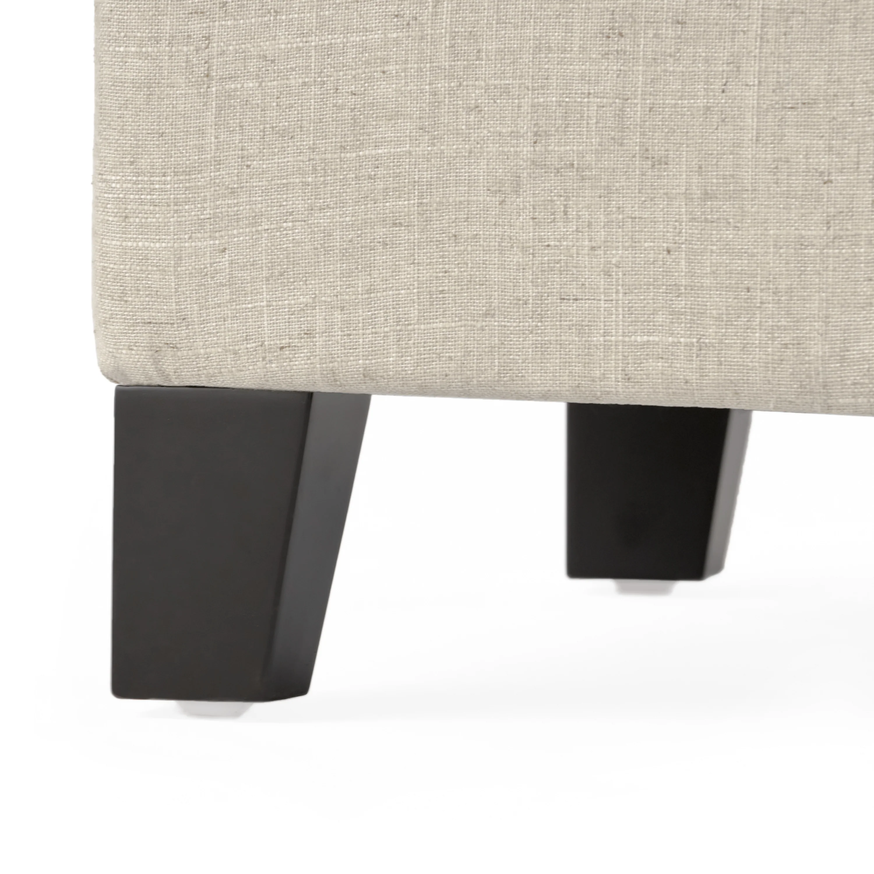 Santa Rosa Beige Tufted Fabric Storage Ottoman - furnishings