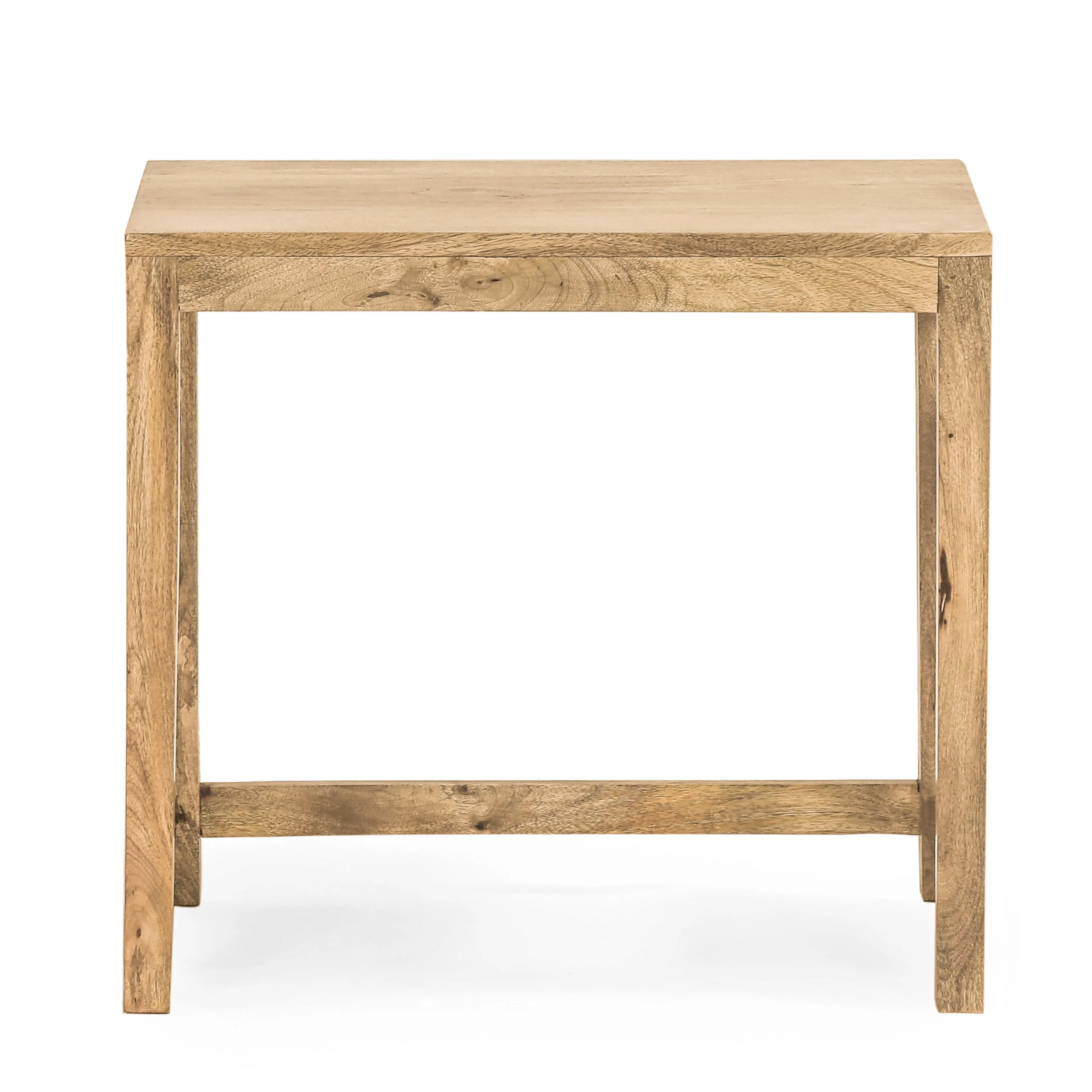 Farnum Rustic Handcrafted Mango Wood Nested Side Tables (Set of 3), Natural - furnishings