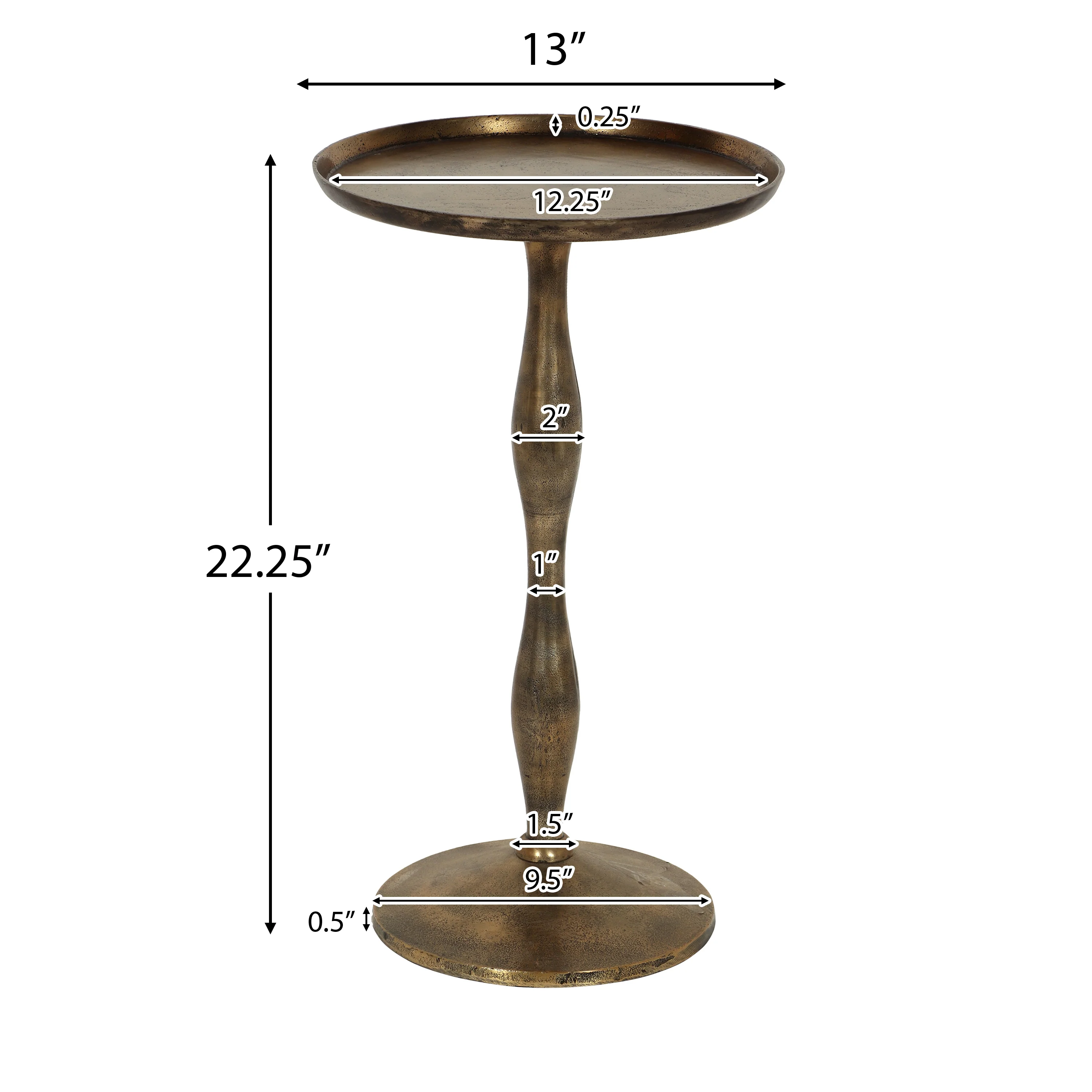 Waleska Boho Glam Handcrafted Aluminum Accent Table - furnishings