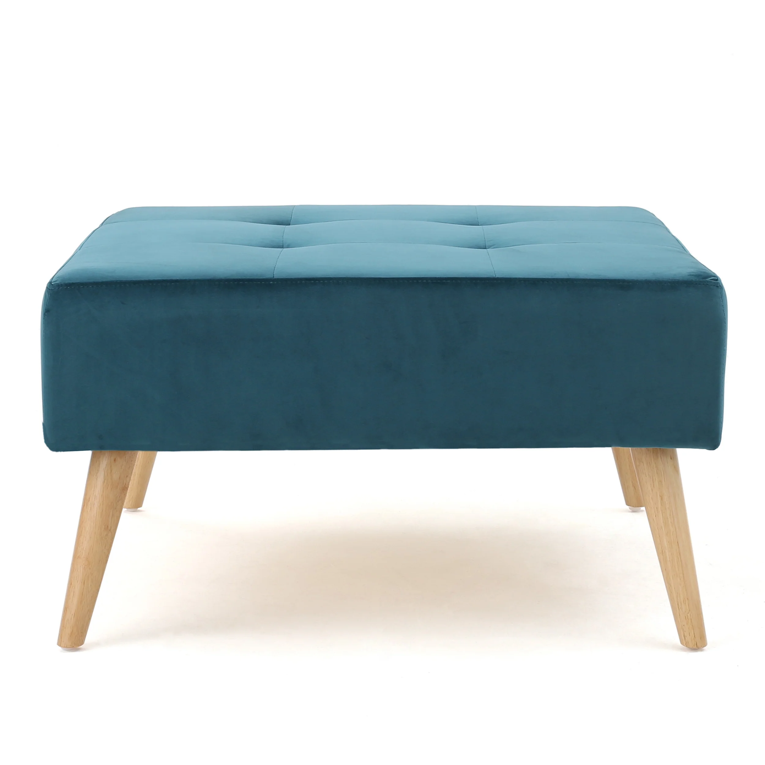 Coastwood Mid-Century Fabric Square Ottoman Coffee Table - furnishings