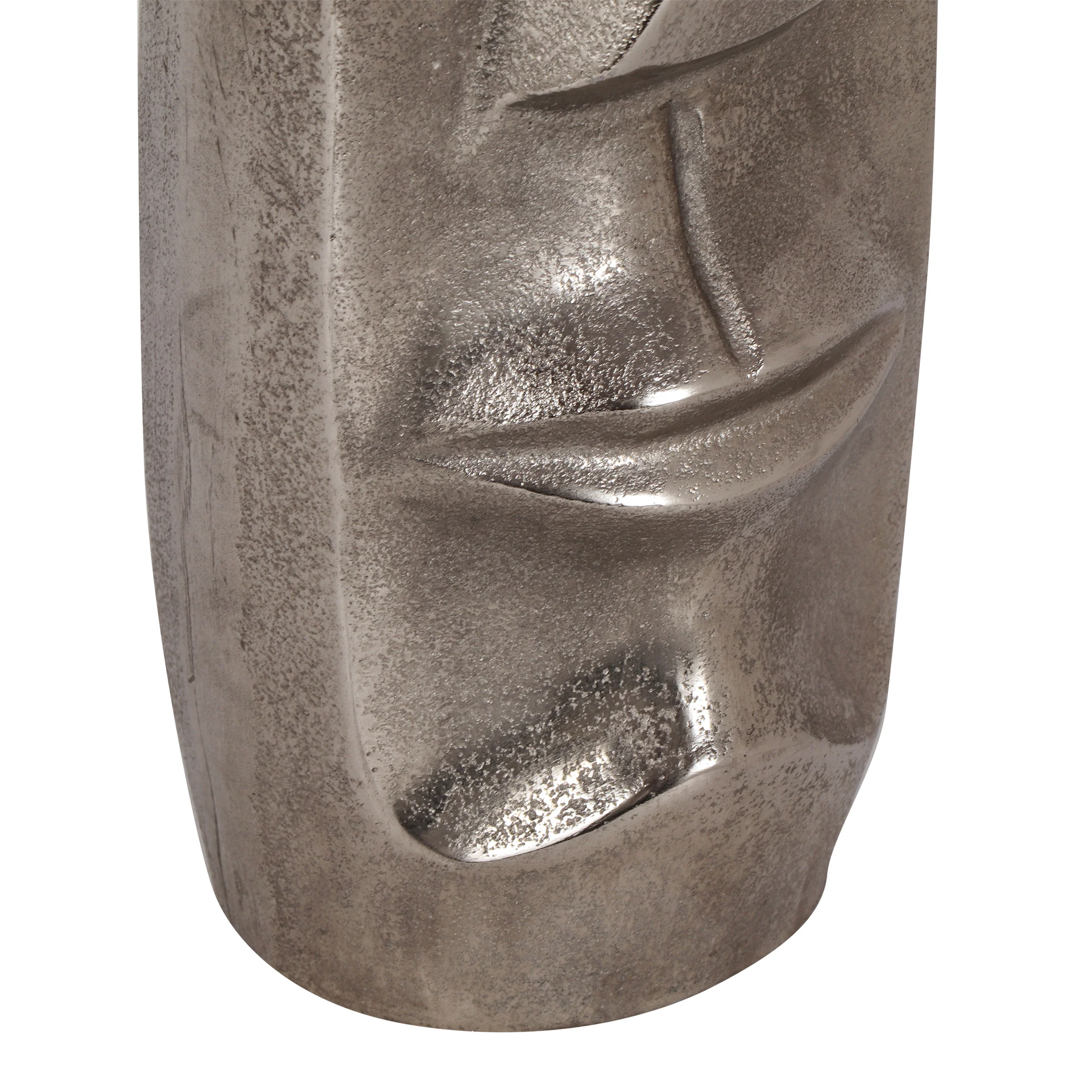 Judland Modern Handmade Aluminum Bottle Vase, Raw Nickel - furnishings