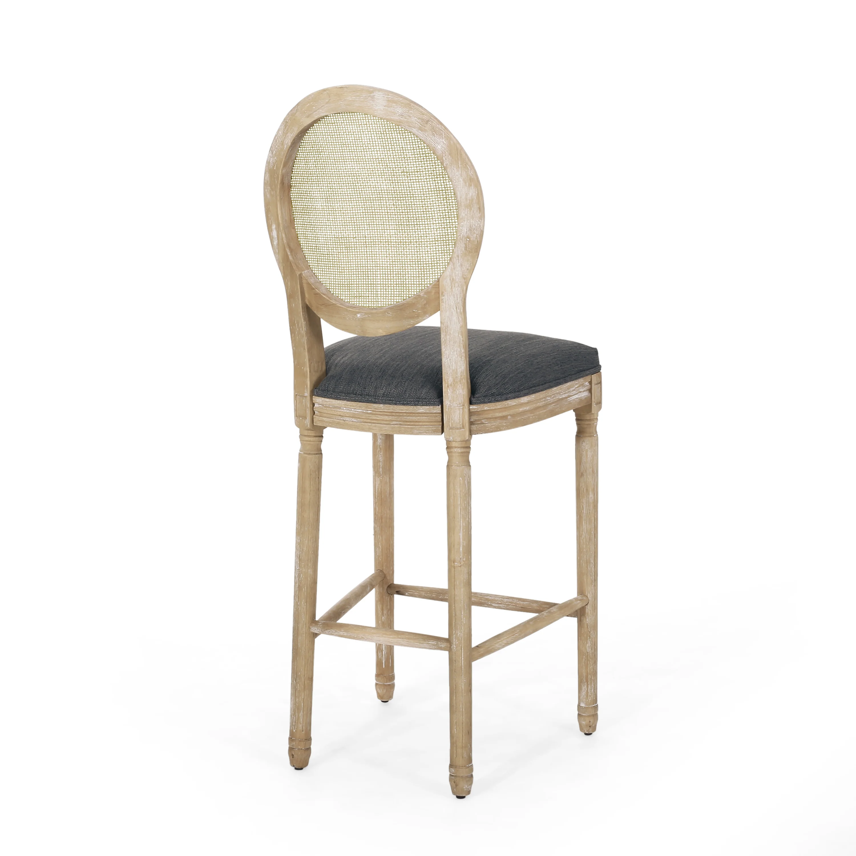 Salton French Country Wooden Barstools with Upholstered Seating (Set of 2) - furnishings
