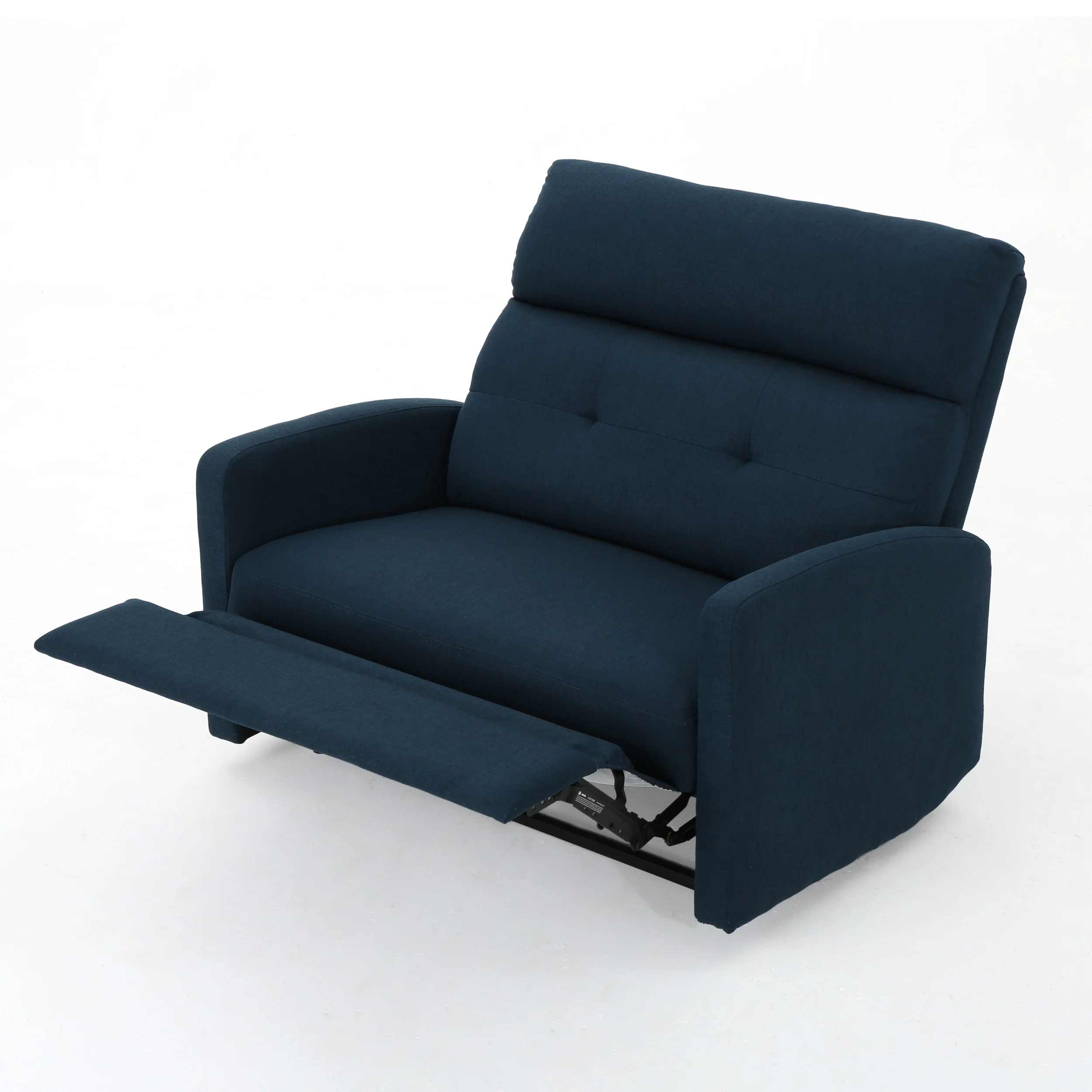 Hana Plush Cushion Tufted Back Fabric Loveseat Recliner - furnishings