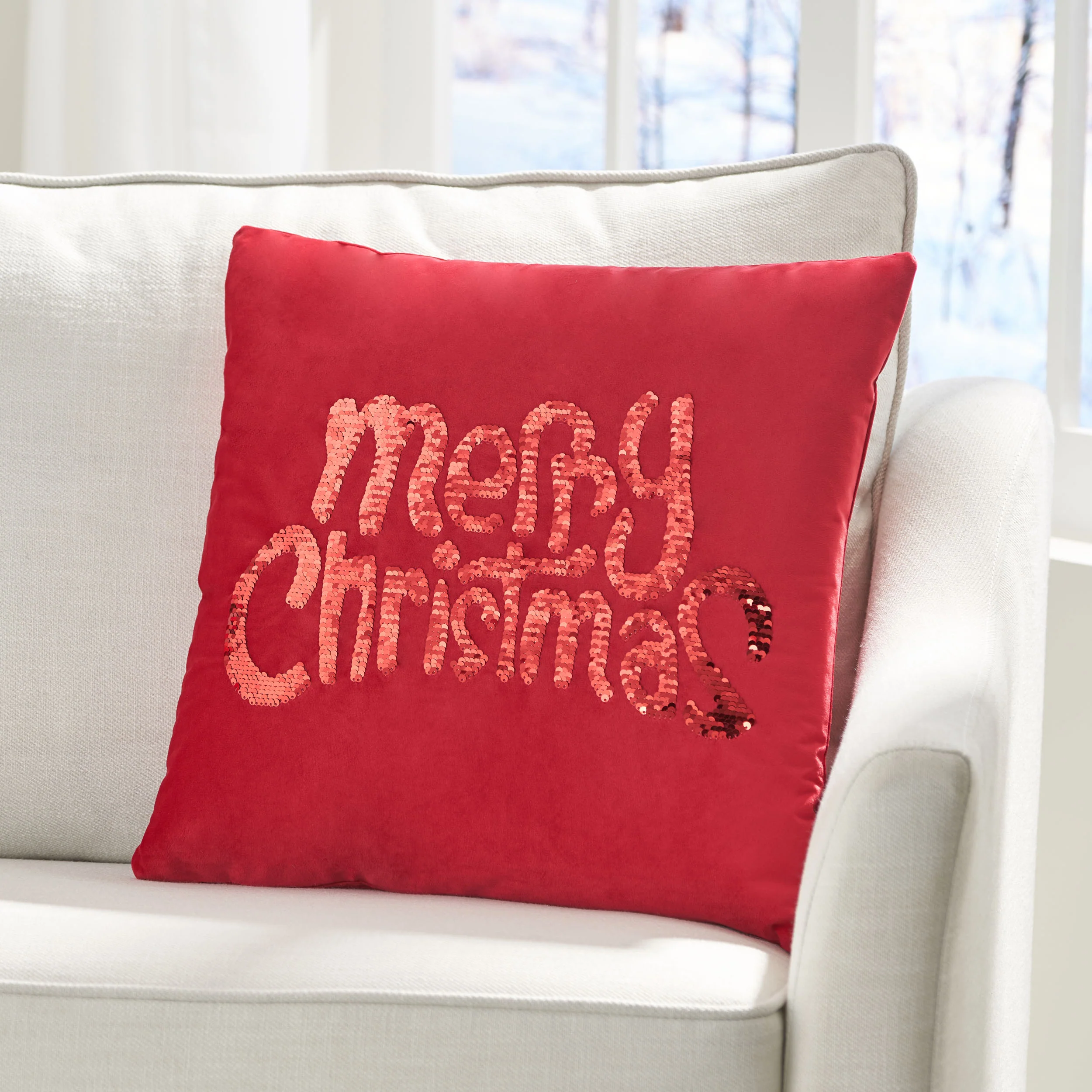 Bolivar Glam Velvet Christmas Throw Pillow - furnishings