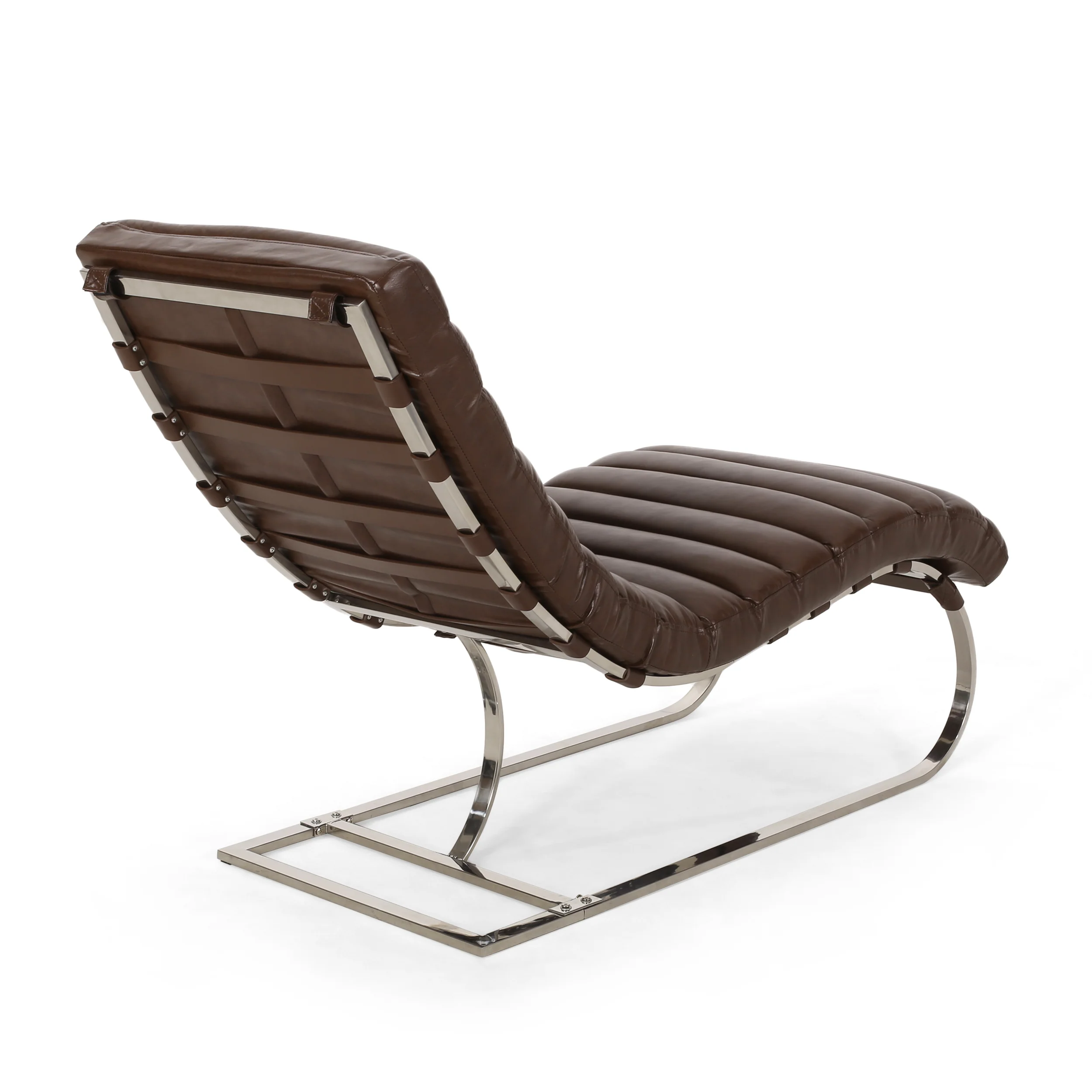 Pearsall Modern Channel Stitch Chaise Lounge - furnishings