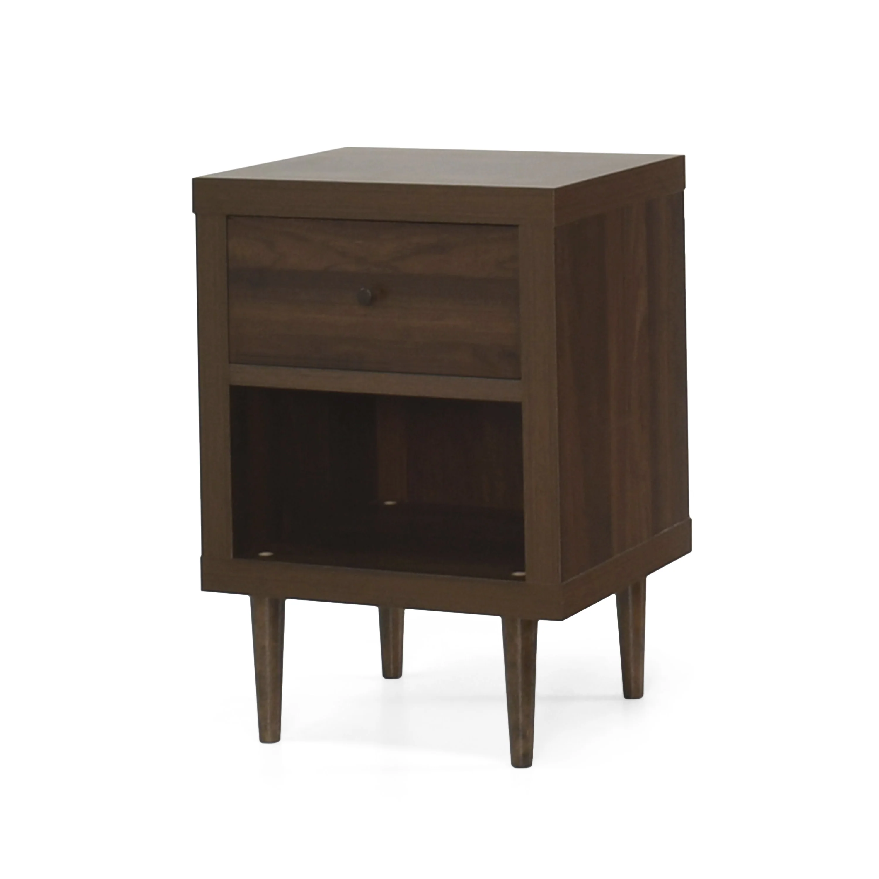 Farhart Faux Wood Single Drawer Nightstand - furnishings