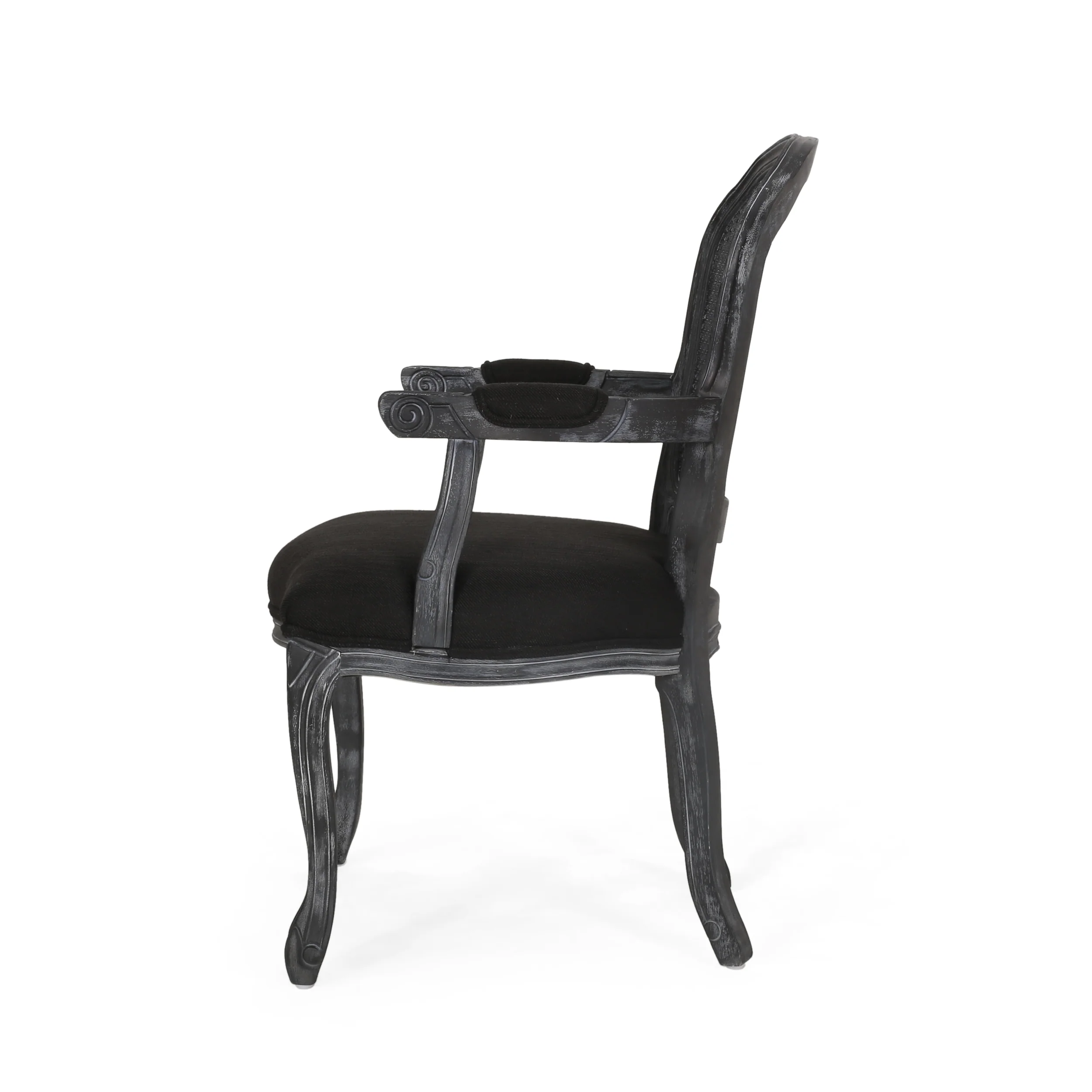 Mariette French Country Wood and Cane Upholstered Dining Chair, Set of 4 - furnishings