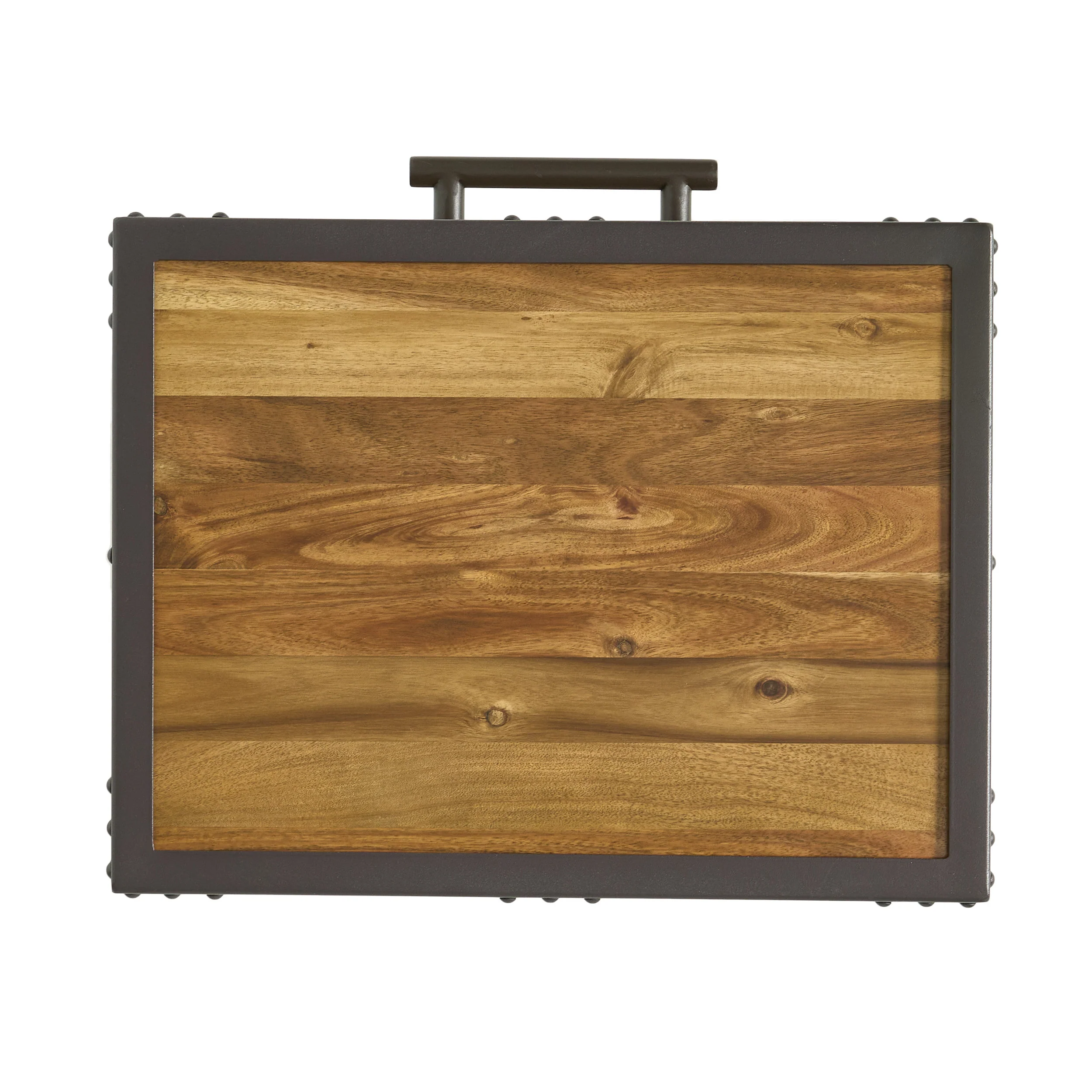 Glendora Industrial Solid Wood Single Drawer End Table Nightstand - furnishings