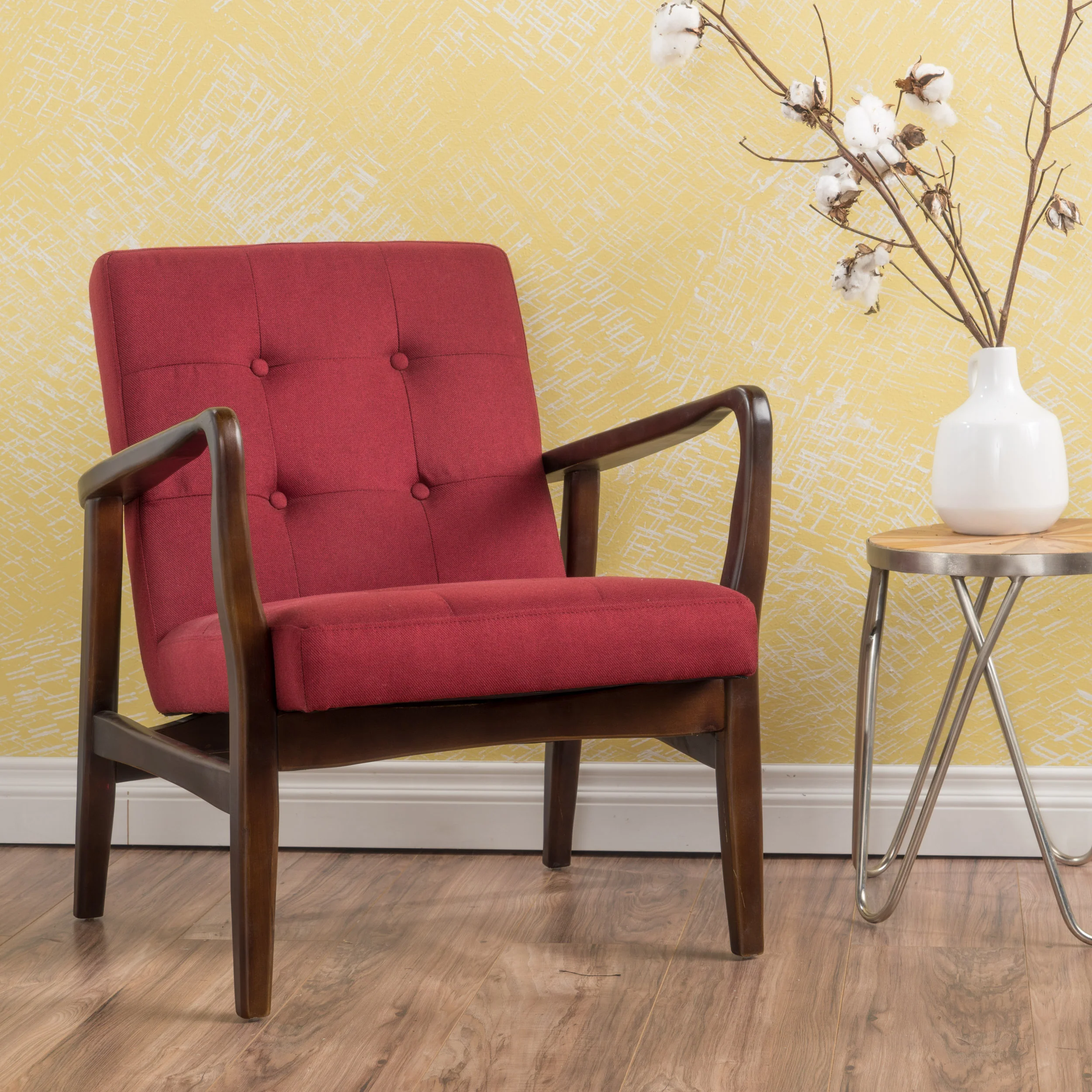 Gunther French-Style Contemporary Fabric Club Chair - furnishings
