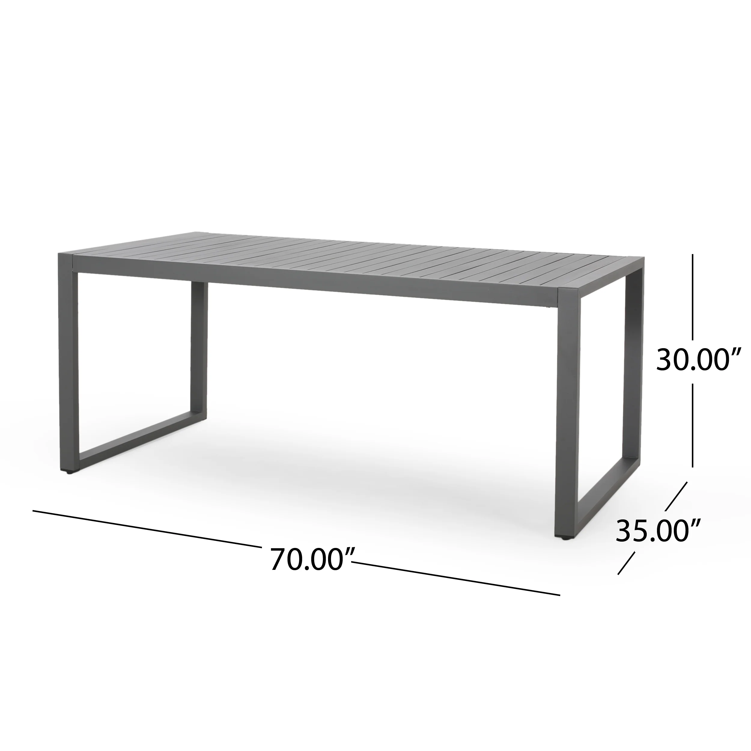 Aicha 6 Seater Aluminum Dining Set - furnishings