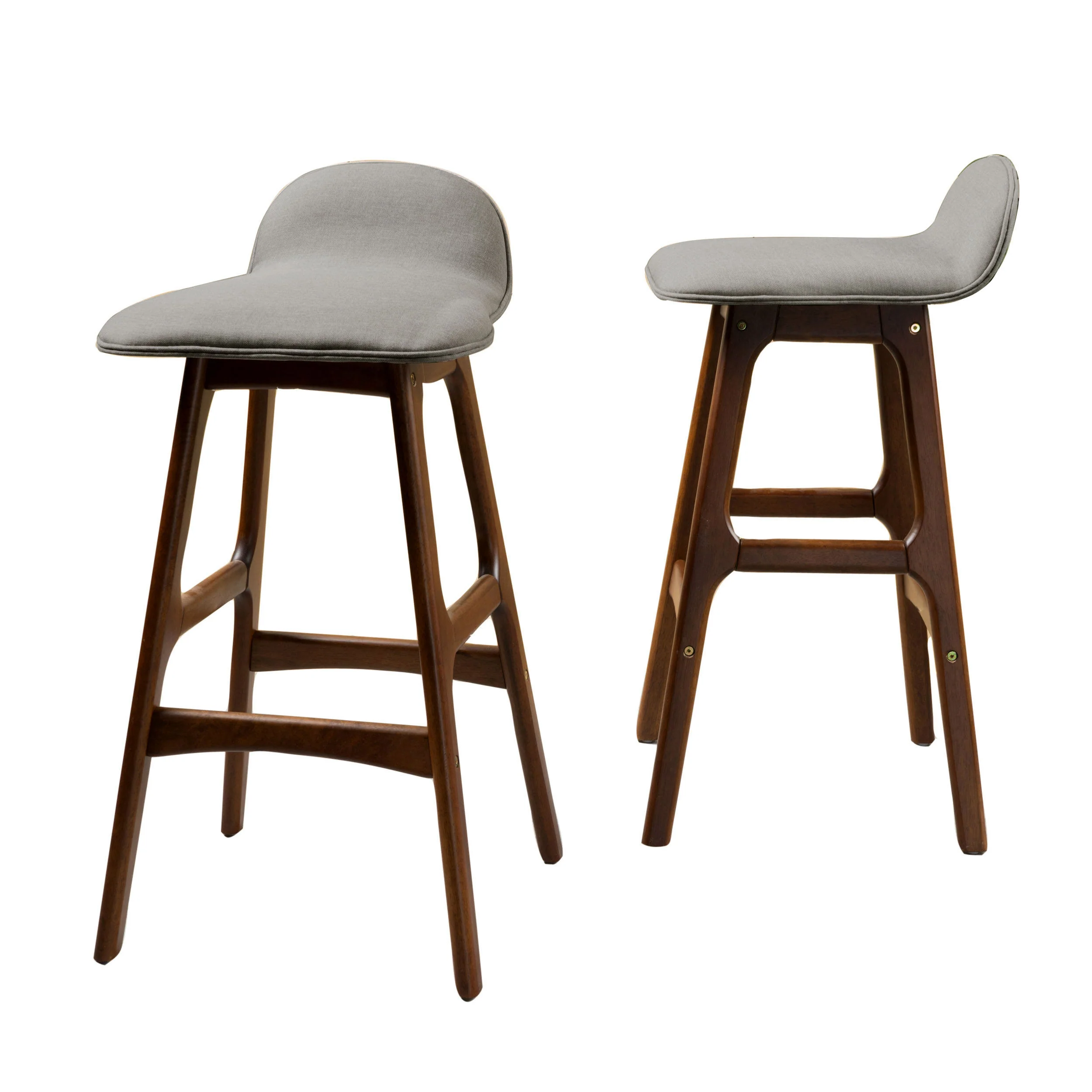 Tolle 29-Inch Mid-Century Design Low Back Fabric Bar Chair (Set of 2) - furnishings