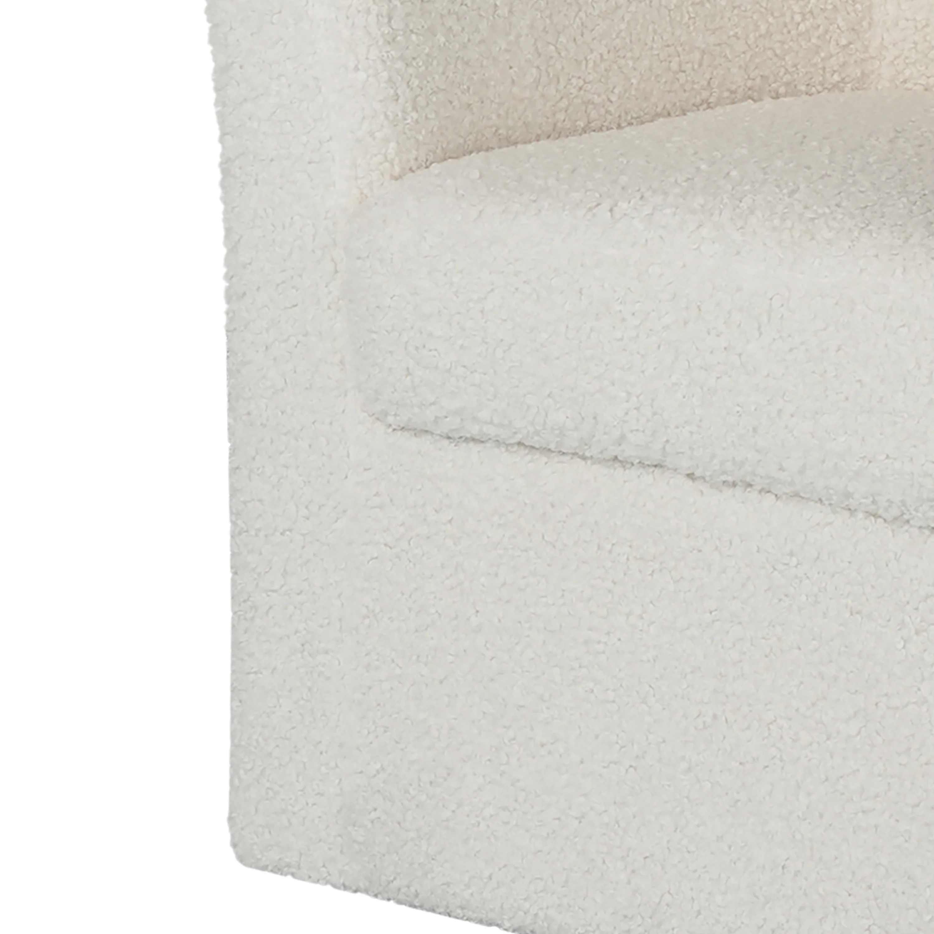Daisy Boucle Swivel Club Chair, White - furnishings