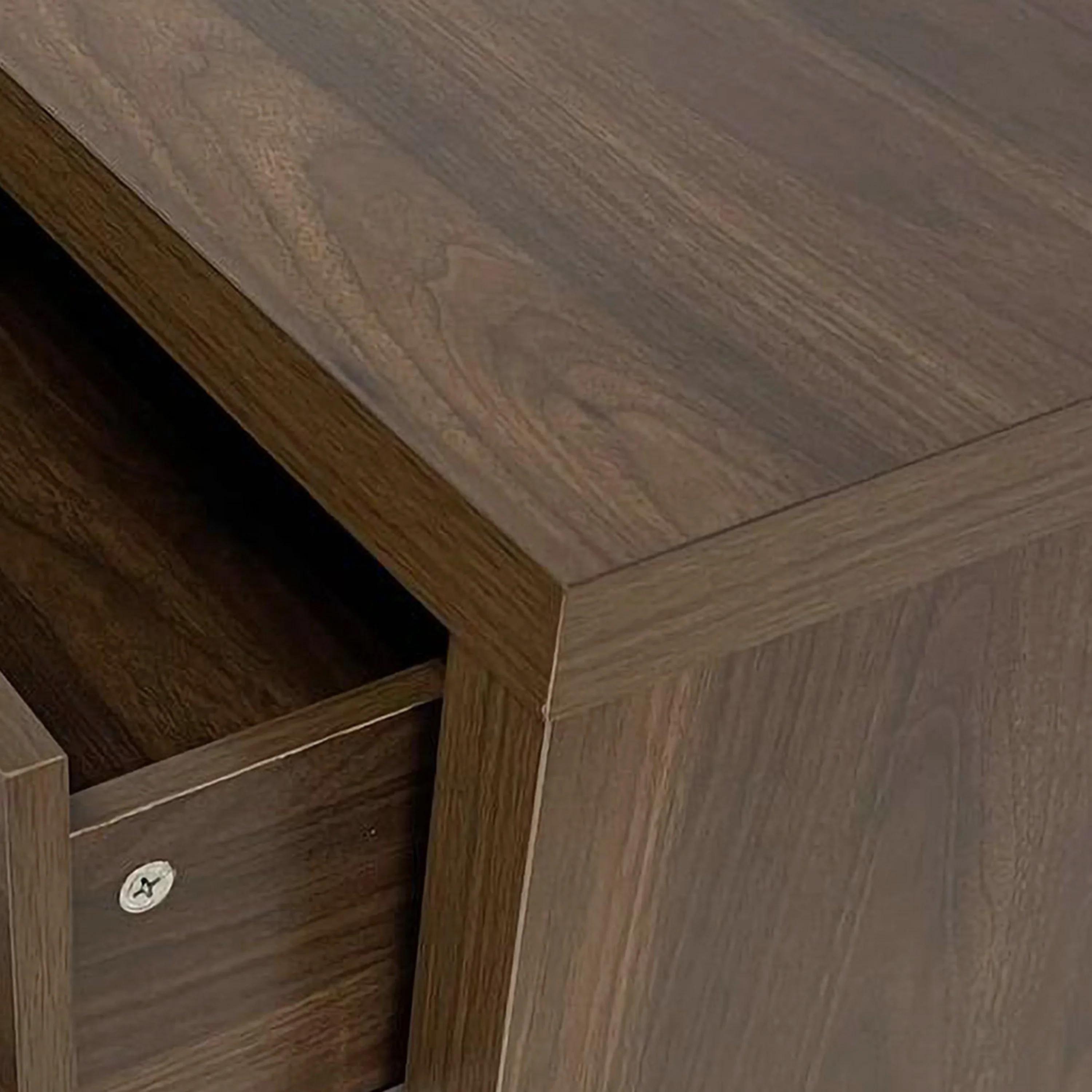 Marlette Modern Faux Wood 2 Drawer Nightstand - furnishings