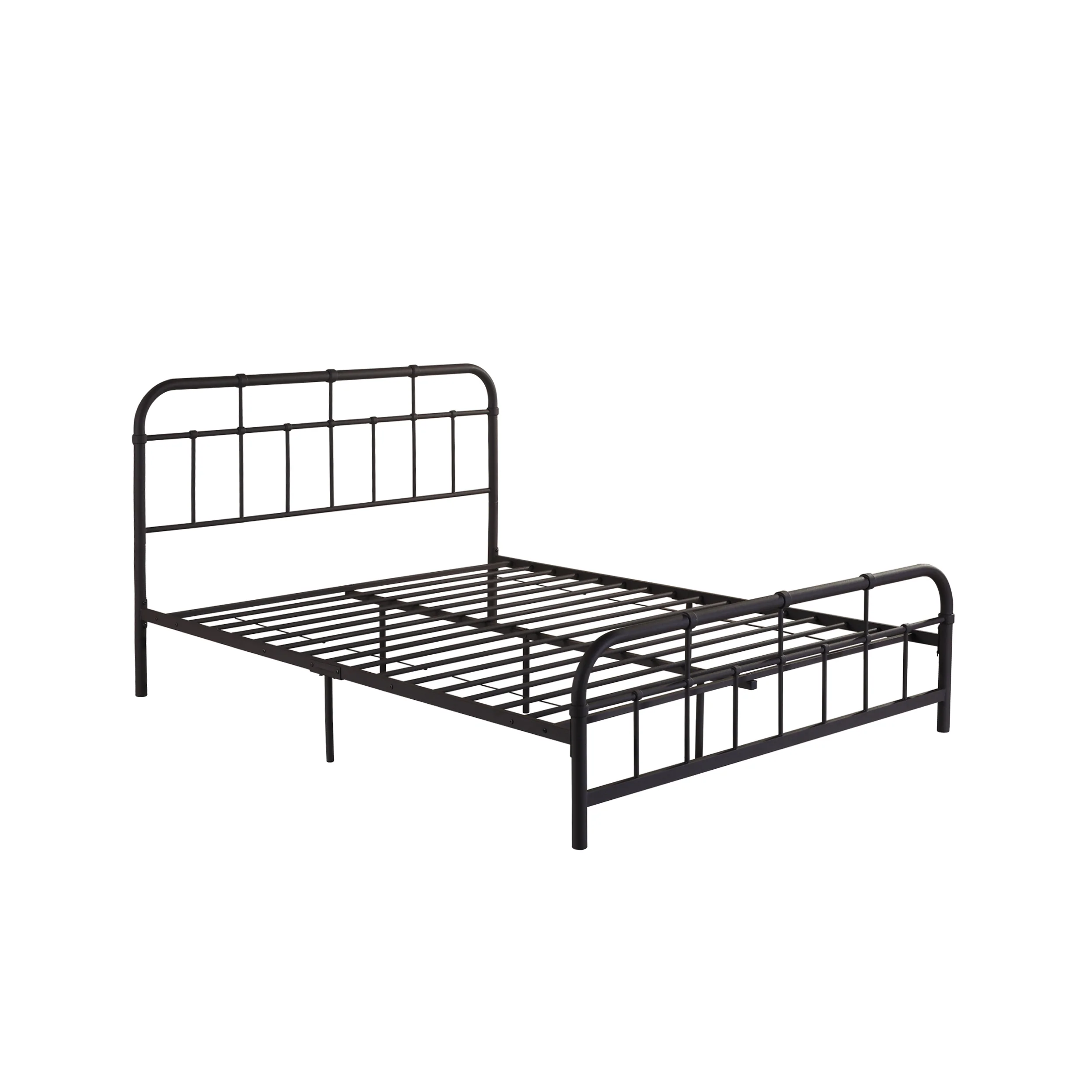 Sylvia Queen-Size Iron Bed Frame, Minimal, Industrial - furnishings
