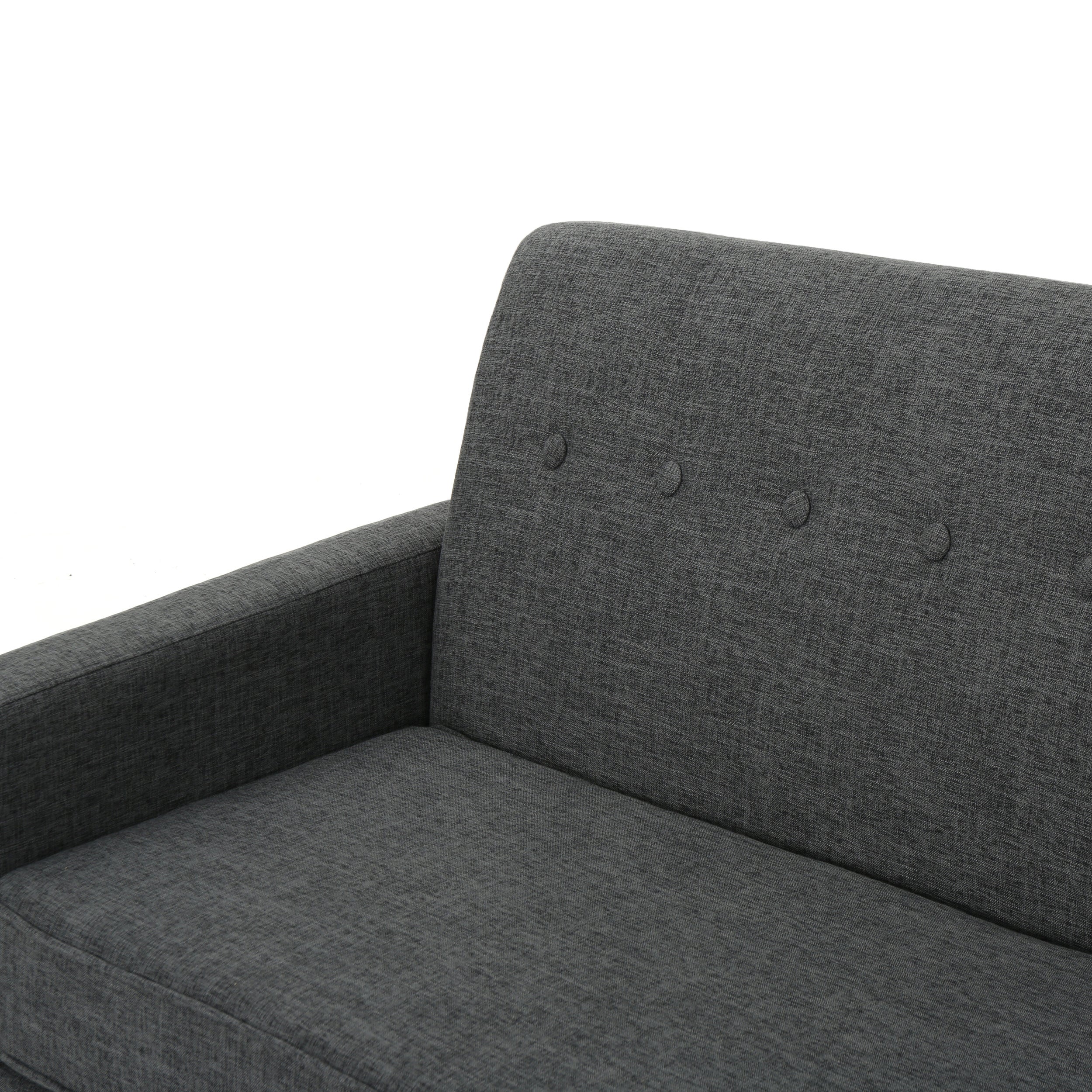 Stratford Mid Century Modern Fabric 3 Seater Sofa - furnishings