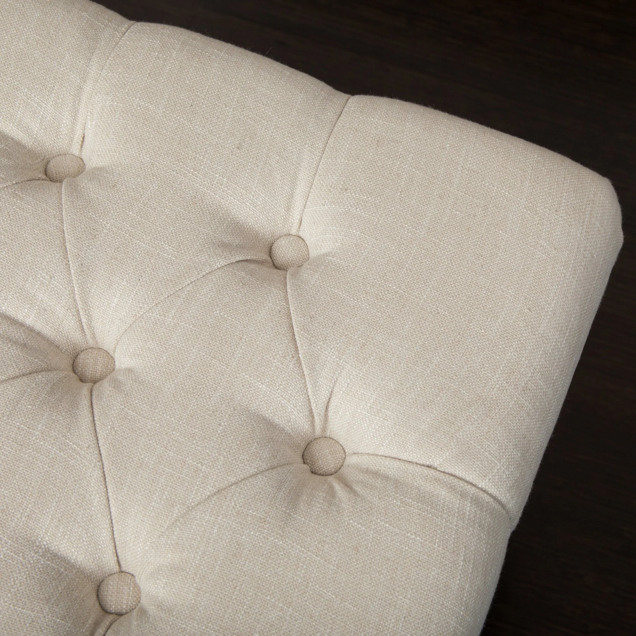 Colette Contemporary Button Tufted Fabric Ottoman Bench - furnishings