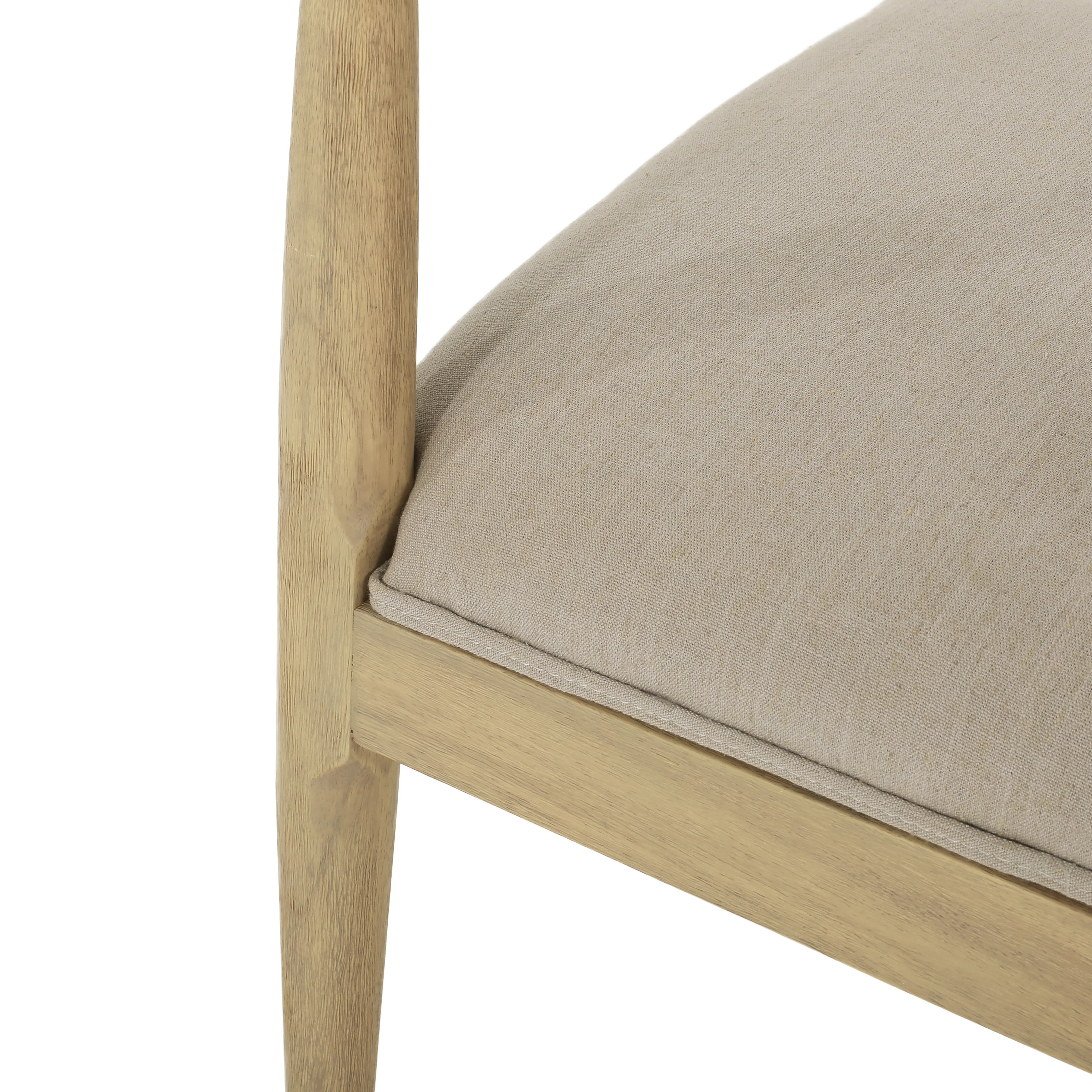 Covey Mid Century Modern Fabric Upholstered Wood Dining Chairs, Set of 2 - furnishings