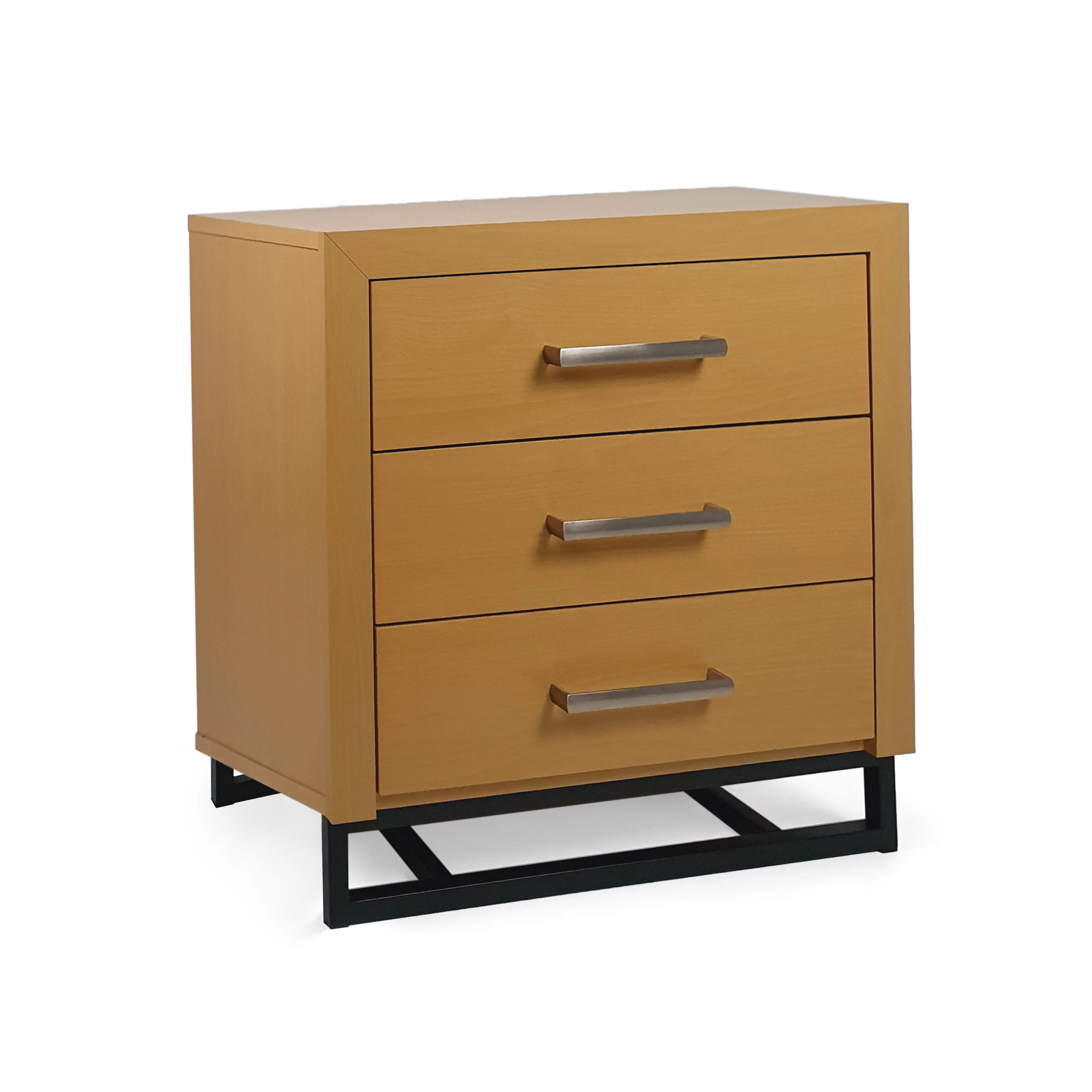 Borah Contemporary Faux Wood 3 Drawer Nightstand - furnishings