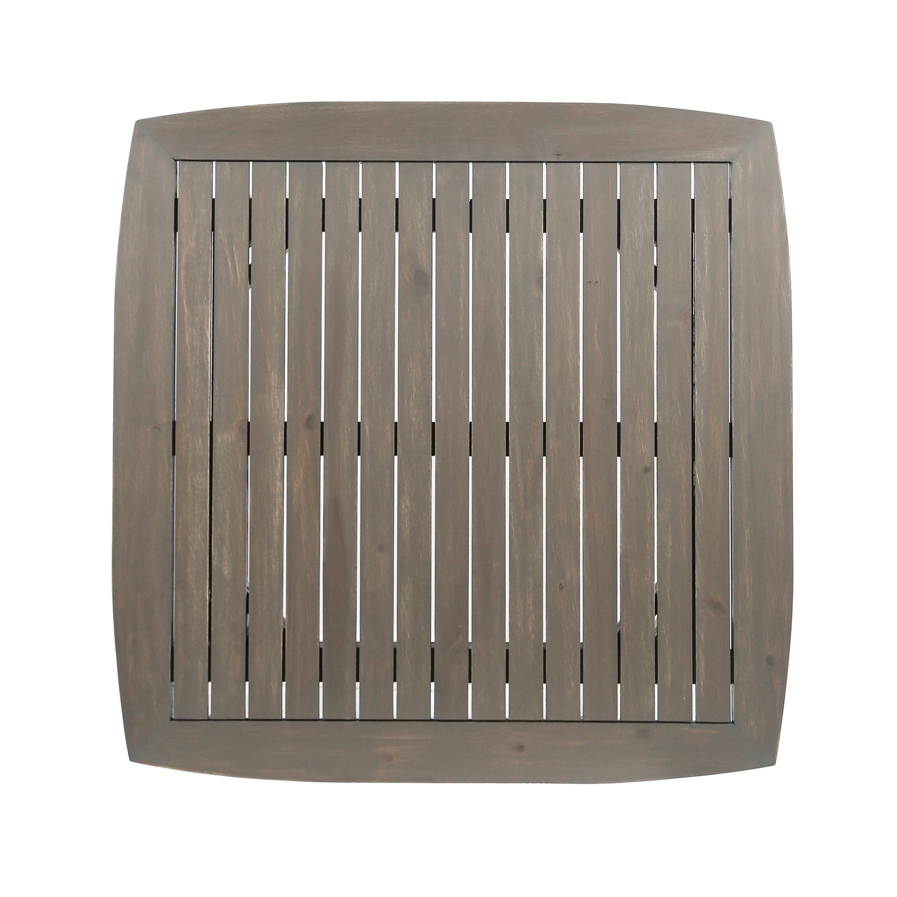 Keen Outdoor 5 Piece Wood and Wicker Dining Set, Gray and Gray - furnishings