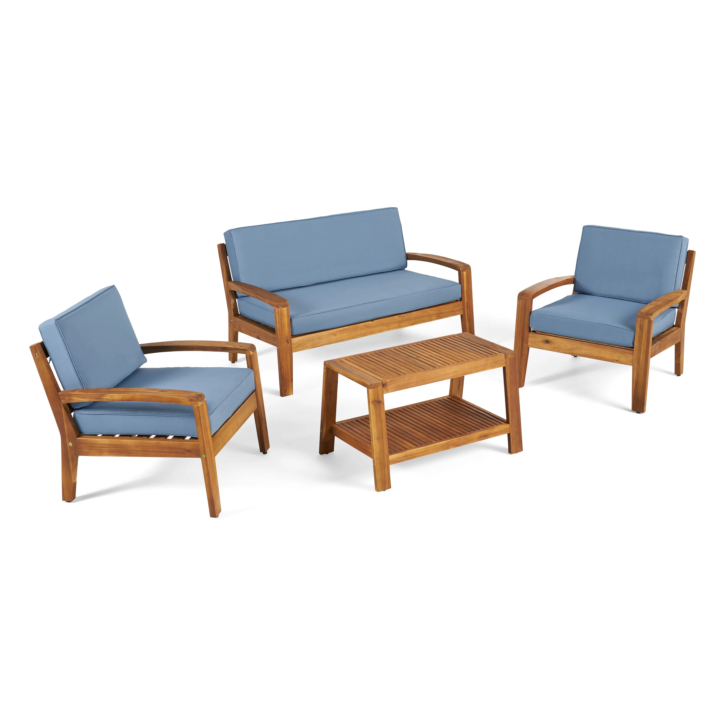 Parma 4pc Outdoor Sofa Set w/ Cushions - furnishings