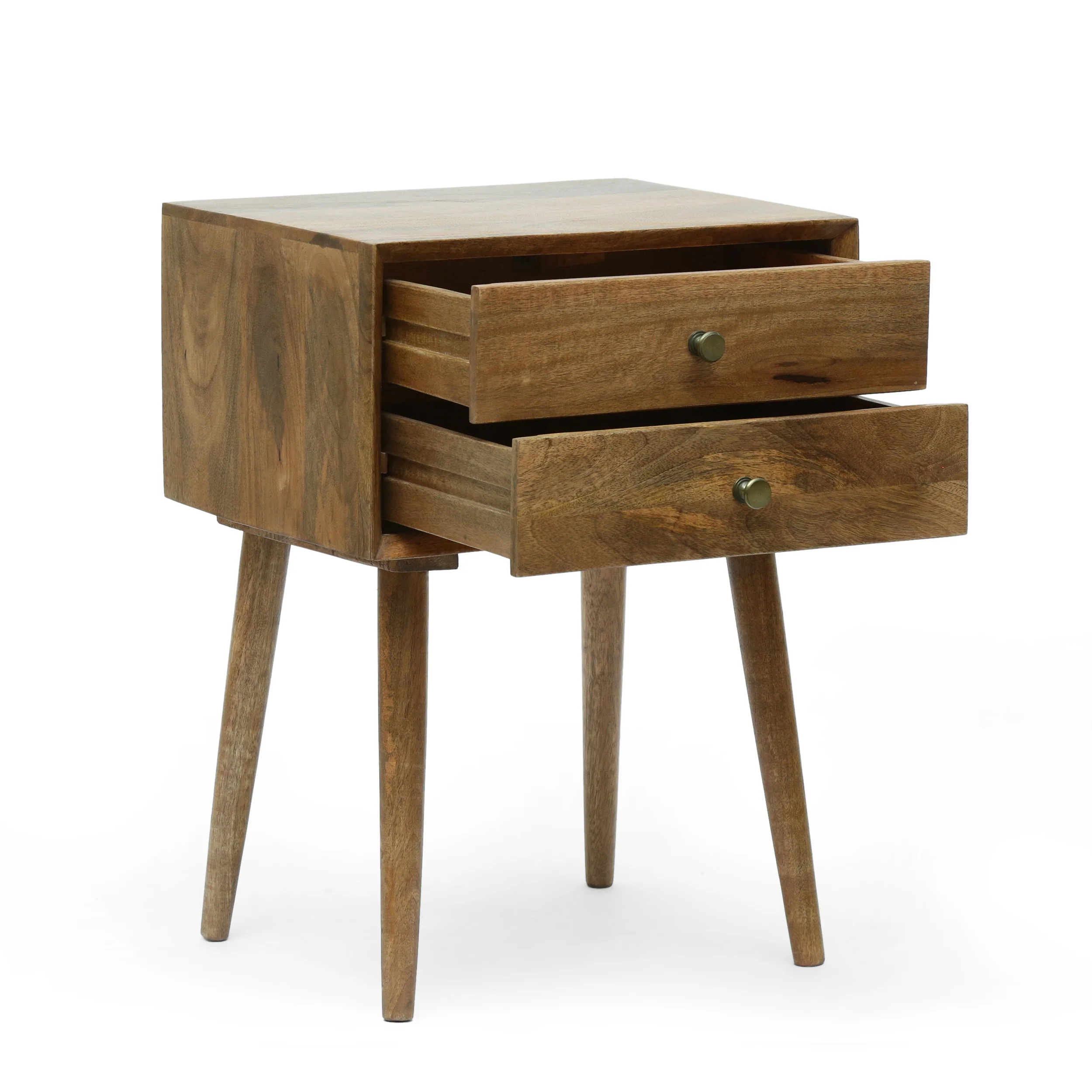 Cohutta Chafin Mid-Century Modern Handcrafted Mango Wood Side Table, Natural - furnishings