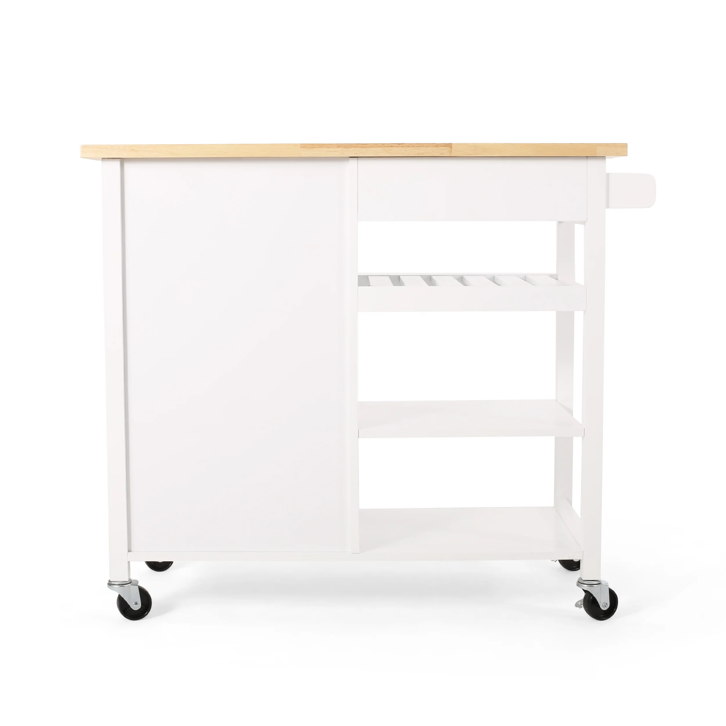 Carmelina Contemporary Kitchen Cart with Wheels - furnishings