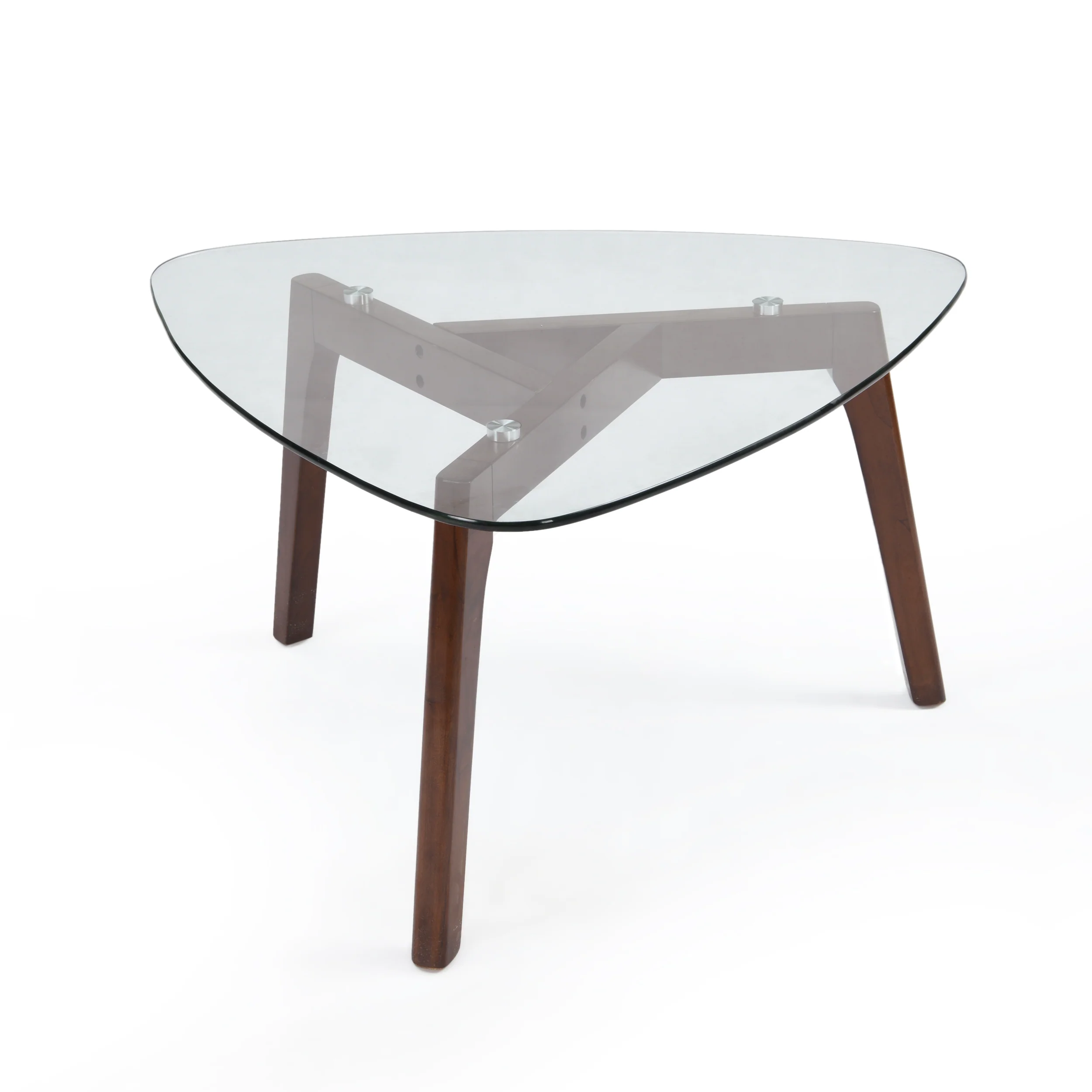 Mosier Mid-Century Modern Coffee Table with Glass Top - furnishings