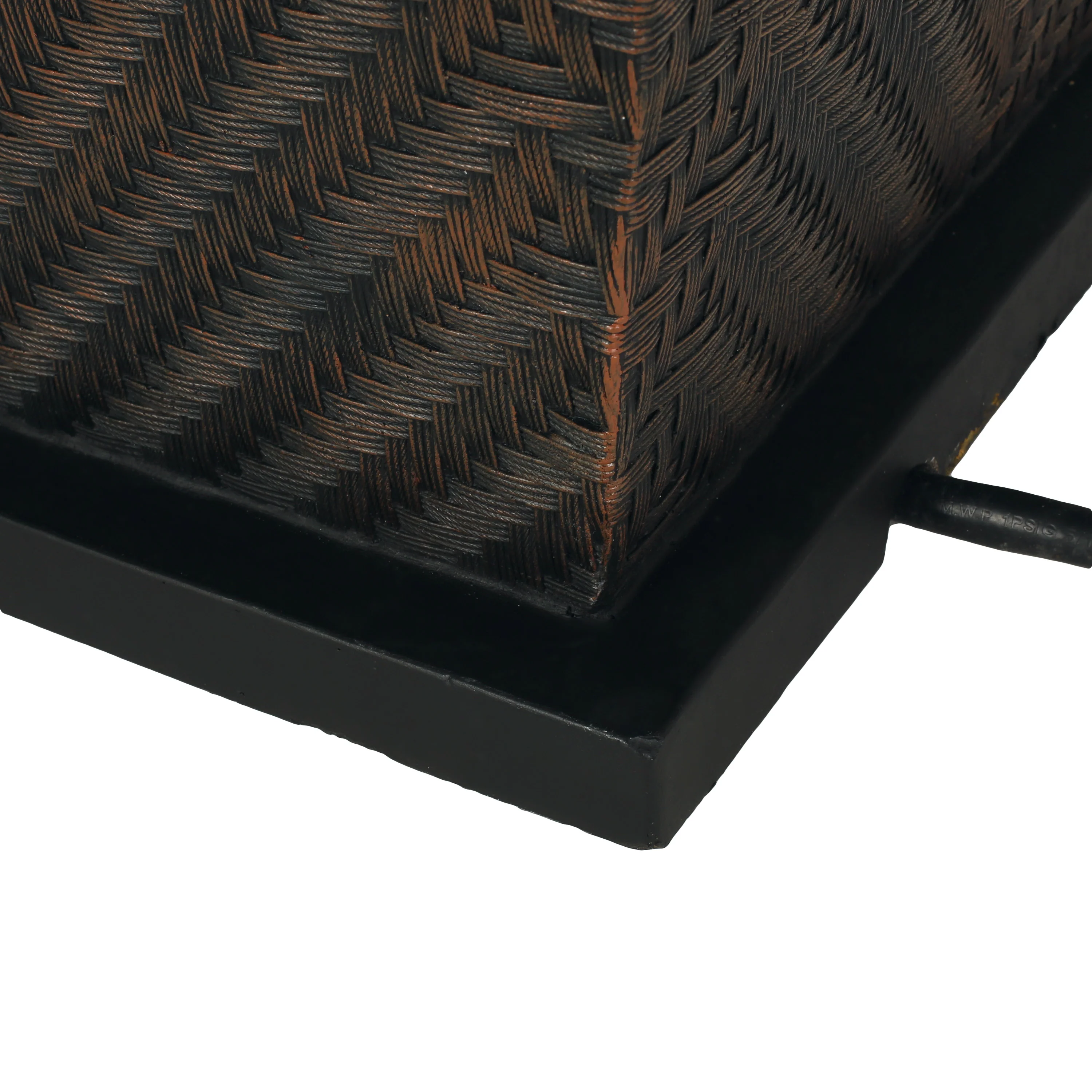La Jolla Outdoor 50,000 BTU Lightweight Concrete Rectangular Fire Pit (No Tank Holder), Brown - furnishings