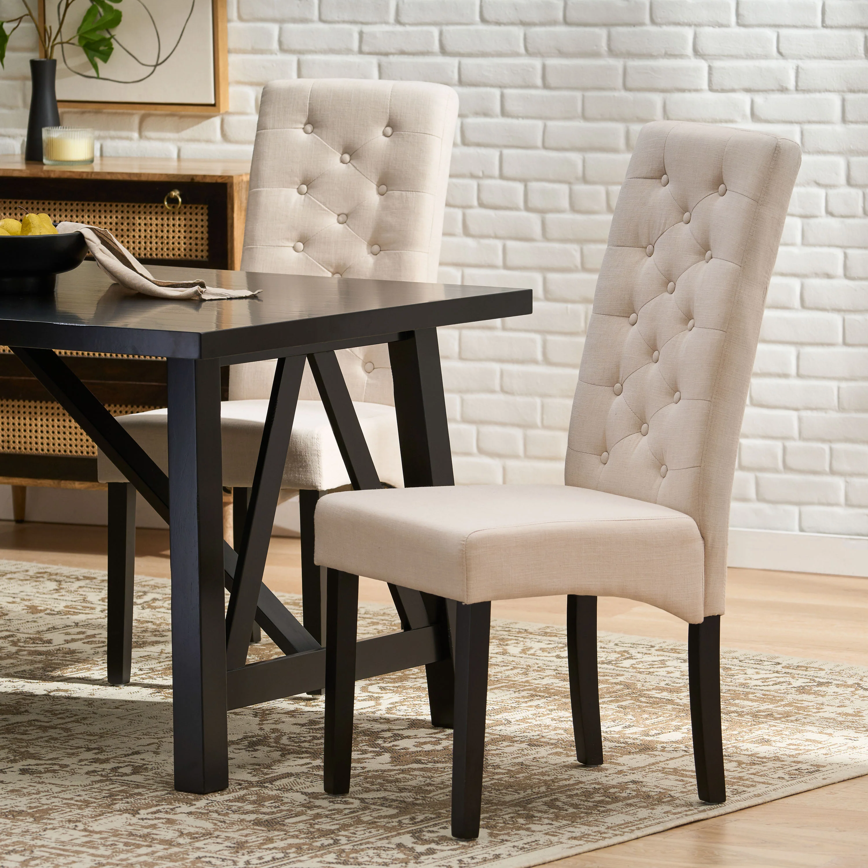 Darby Natural Linen Dining Chair (Set of 2) - furnishings