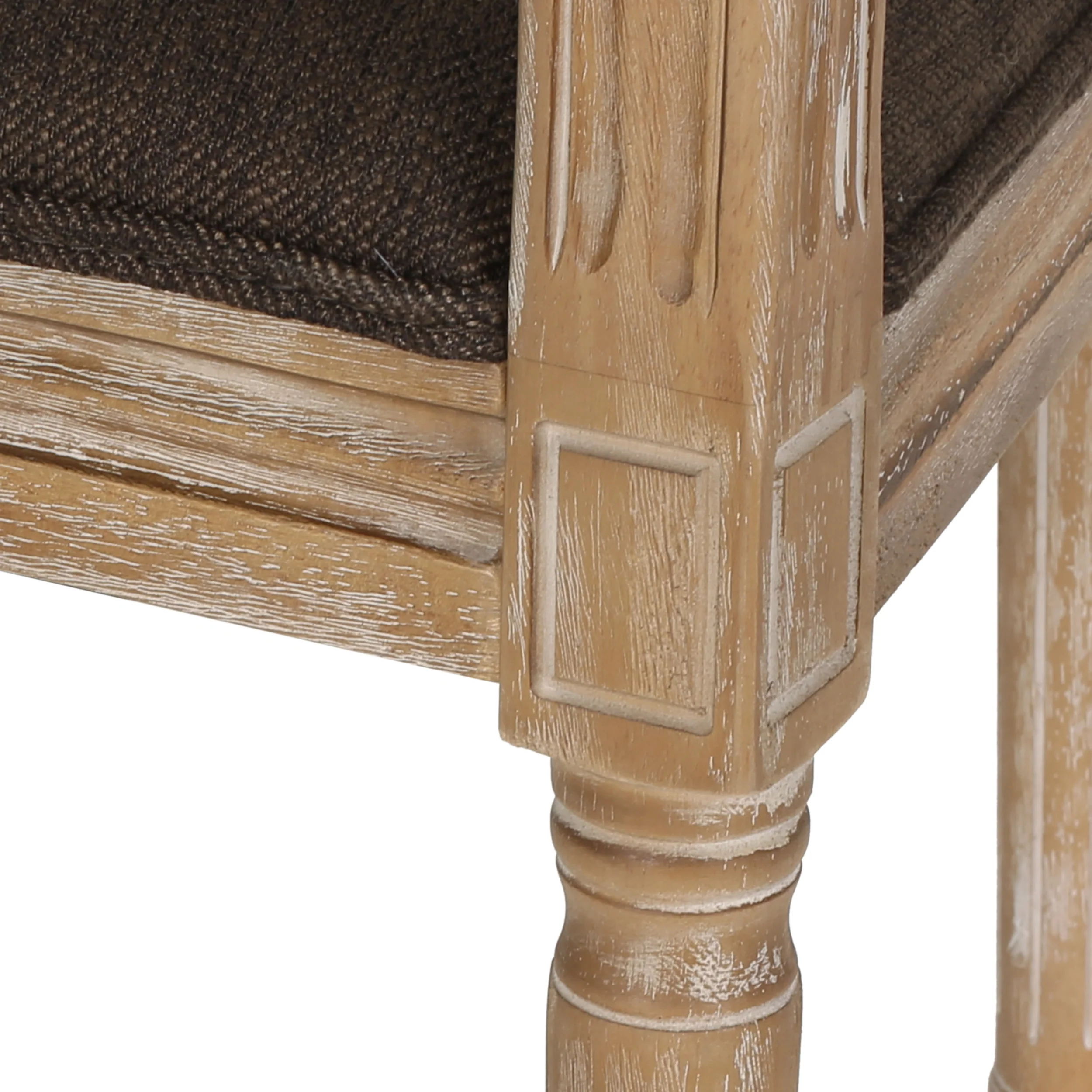 Comisky French Country Fabric Upholstered Wood Expandable 7 Piece Dining Set - furnishings