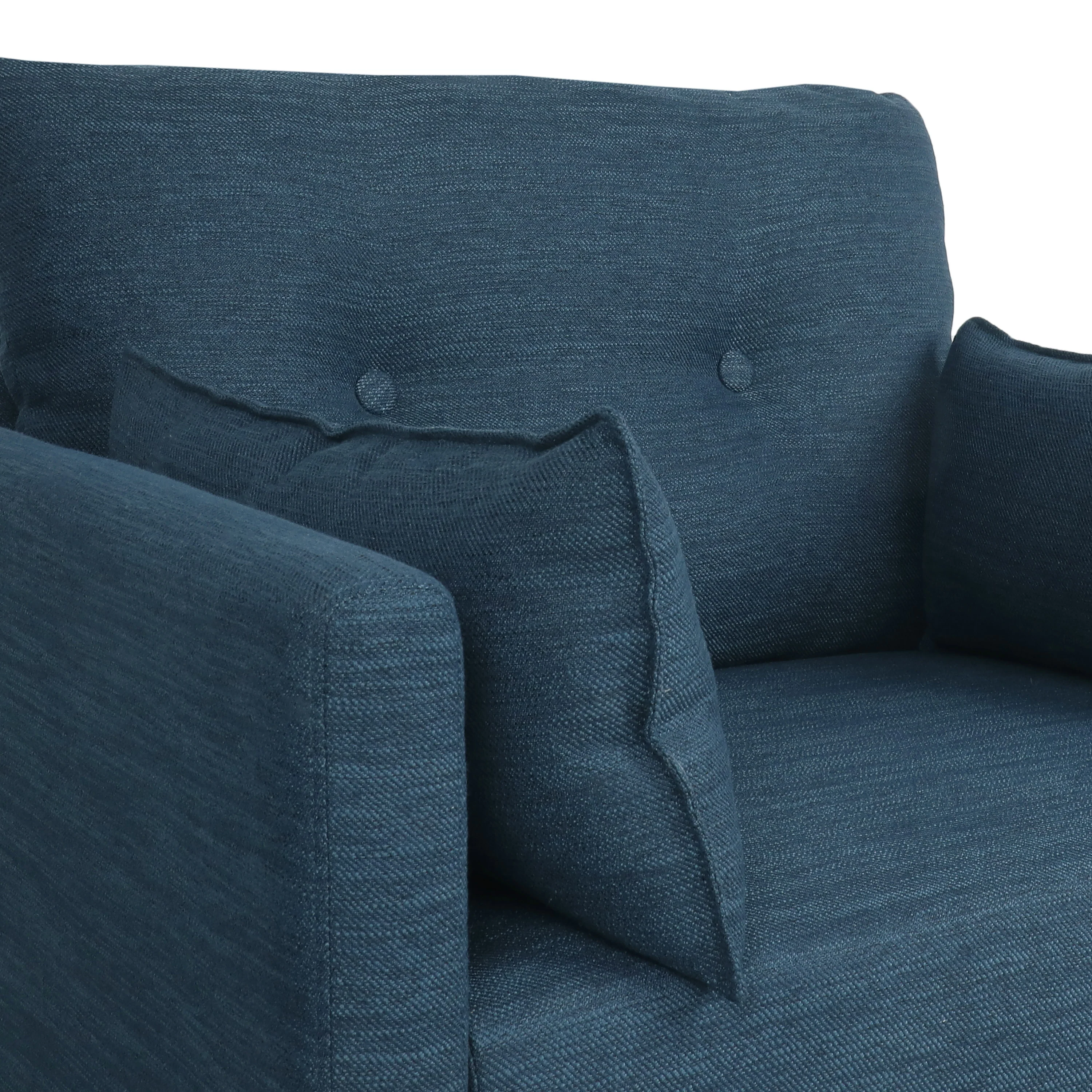 Ashuelot Mid Century Modern Fabric Tufted Club Chair with Accent Pillows - furnishings