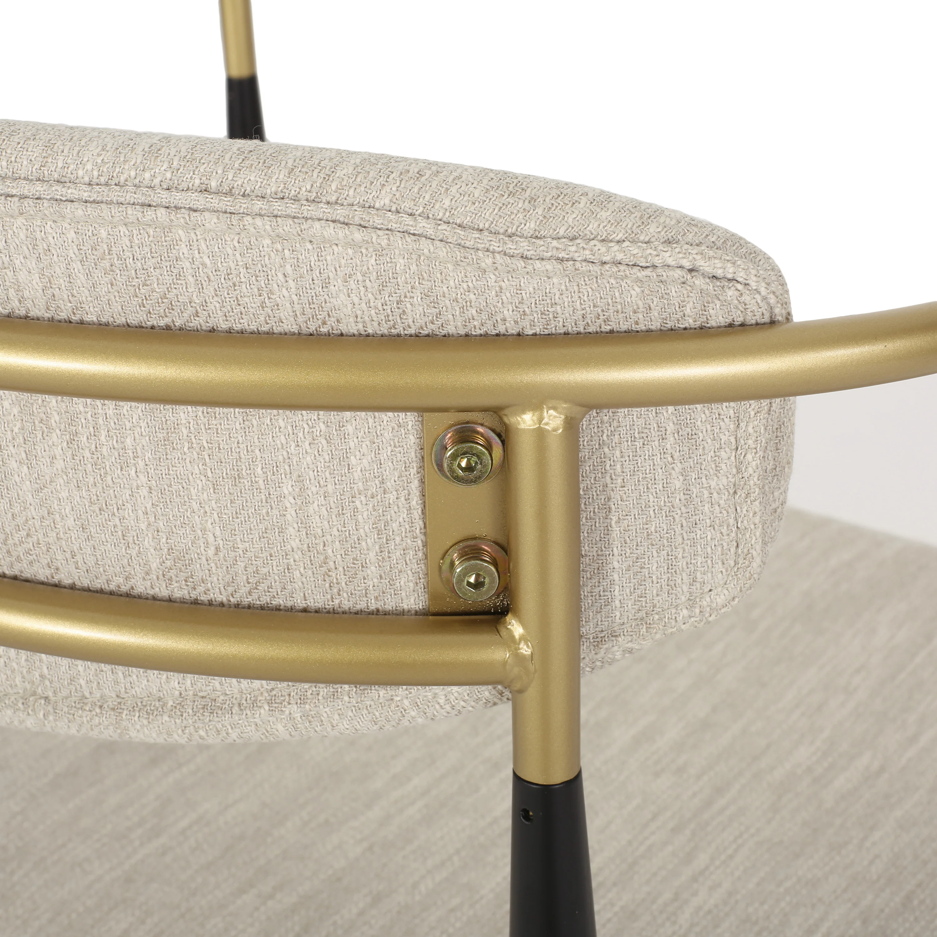 Camas Modern Fabric Upholstered Iron 25 Inch Counter Stools (Set of 2) - furnishings