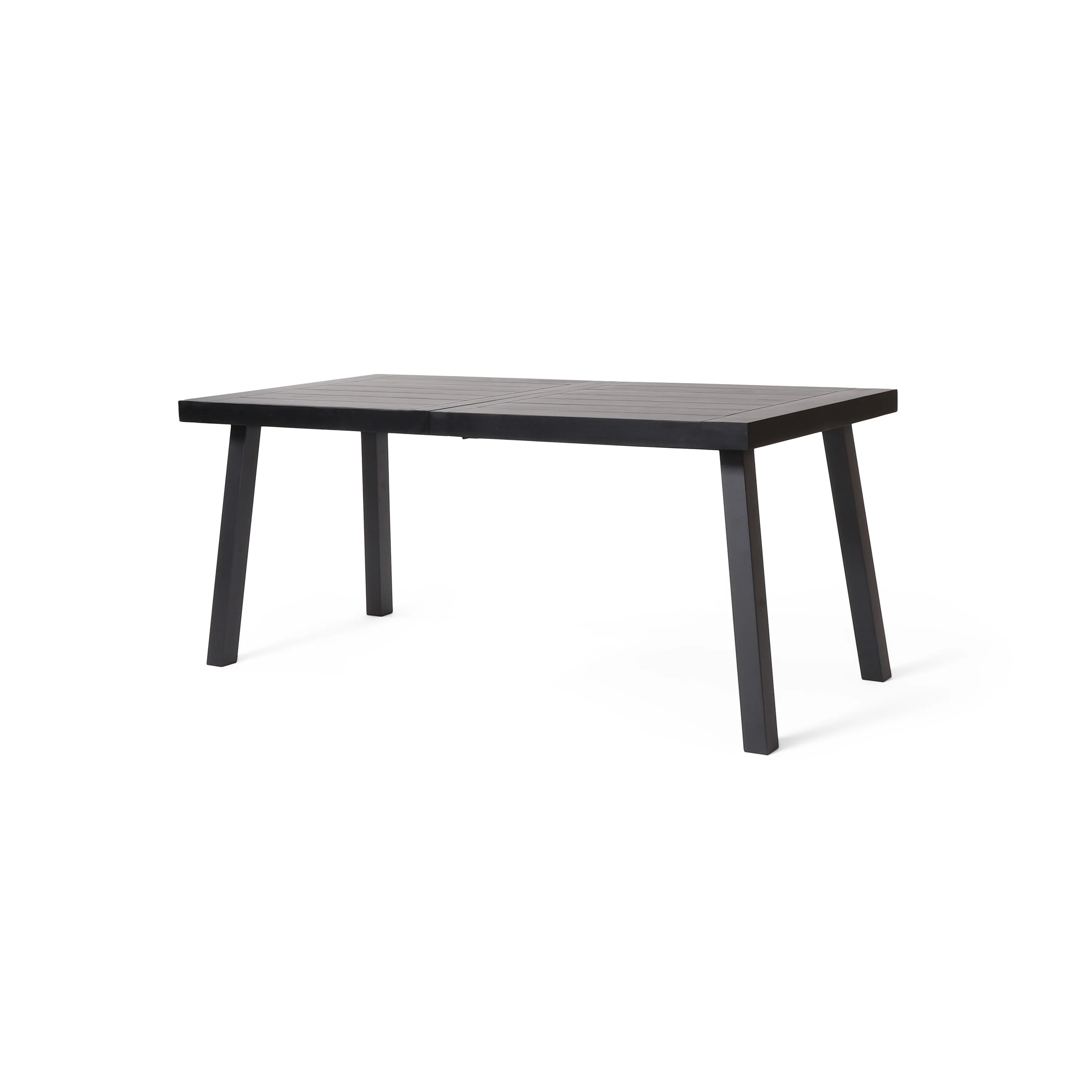 Chitwood Indoor Modern Industrial Acacia Wood Dining Table, Black - furnishings