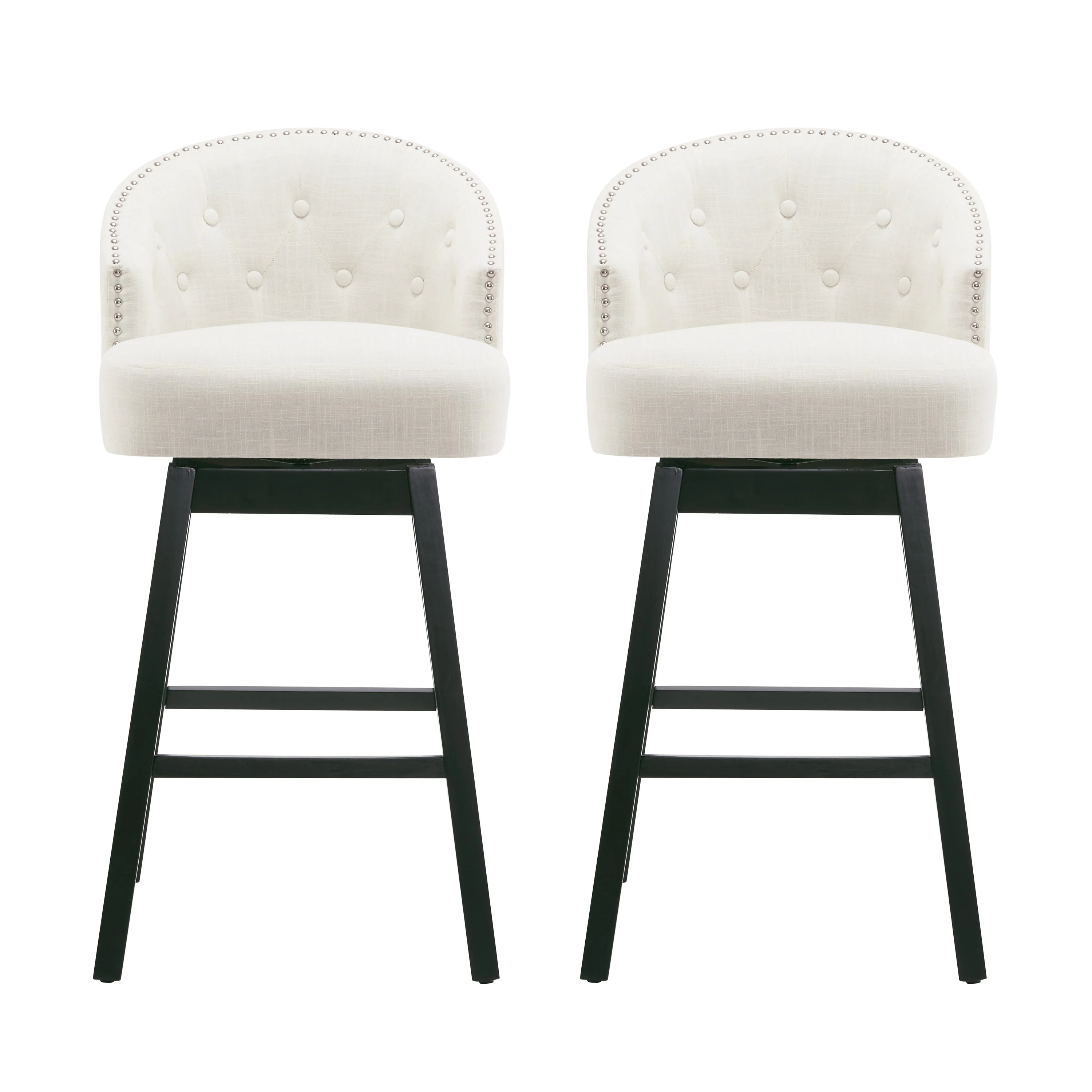 Skyleer Swivel Upholstered Counter Stools - furnishings