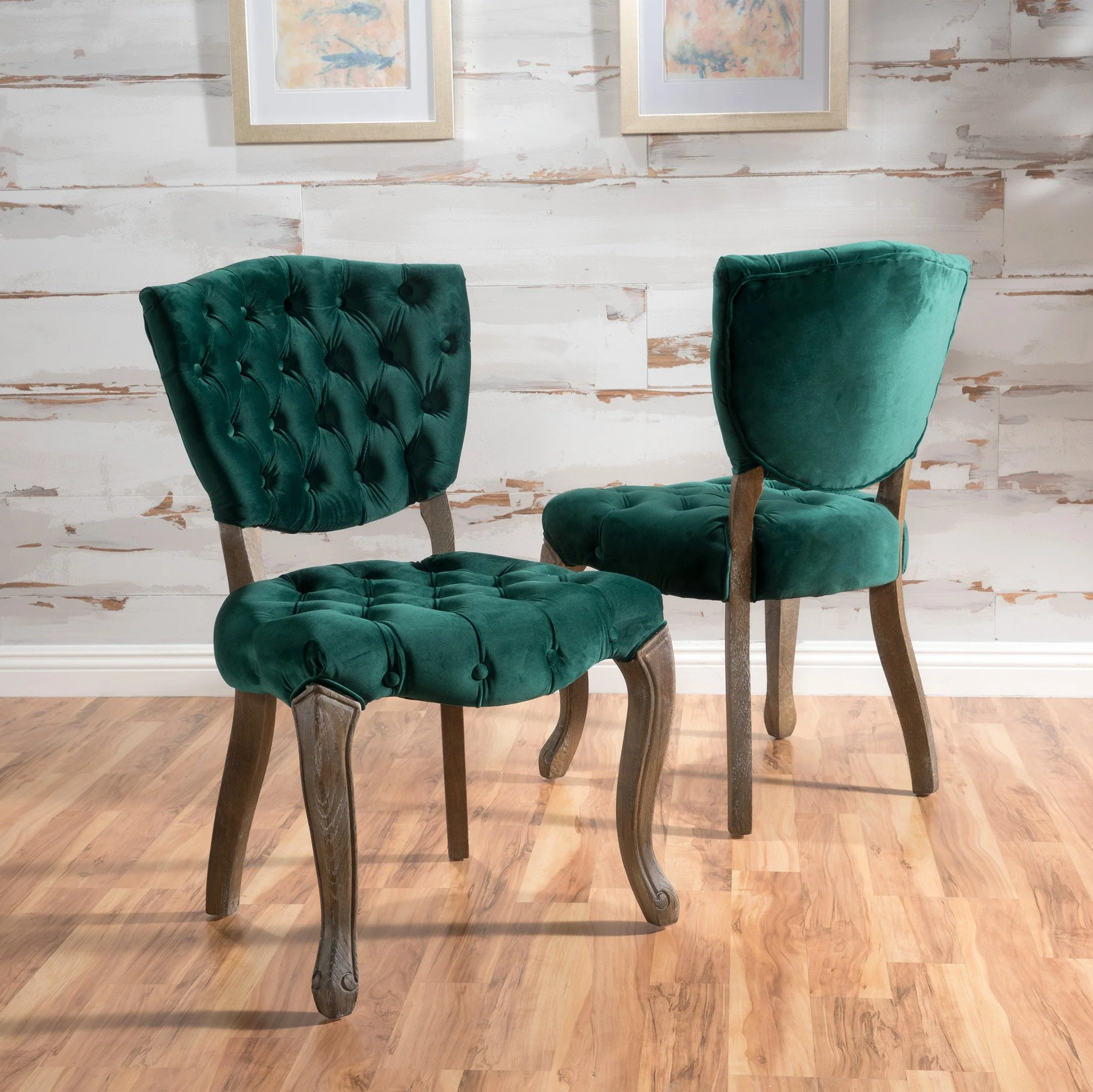 Duke Tufted Velvet Dining Chair (set of 2) - furnishings