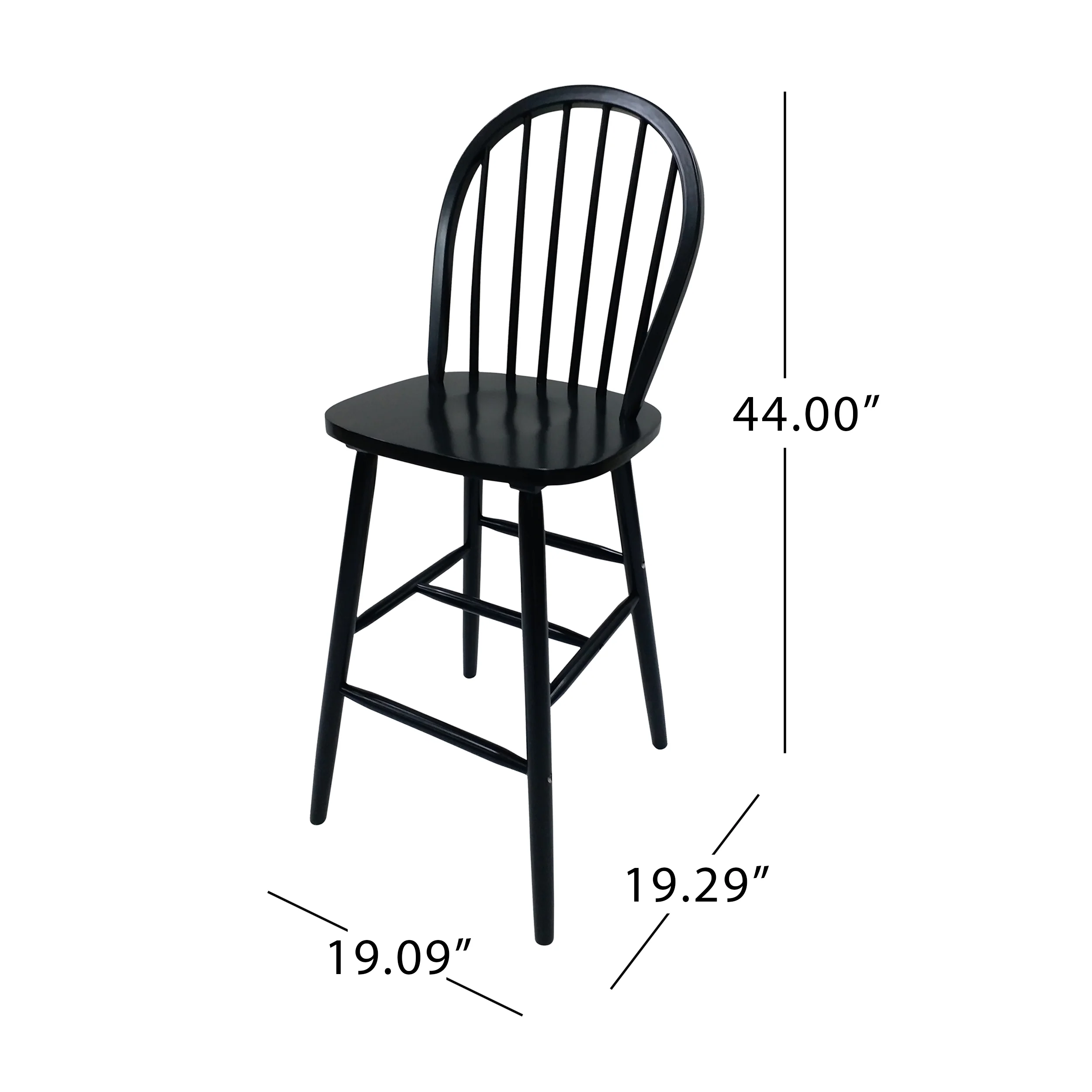 Lopez Farmhouse Spindle Backrest Wood Barstools (Set of 2) - furnishings