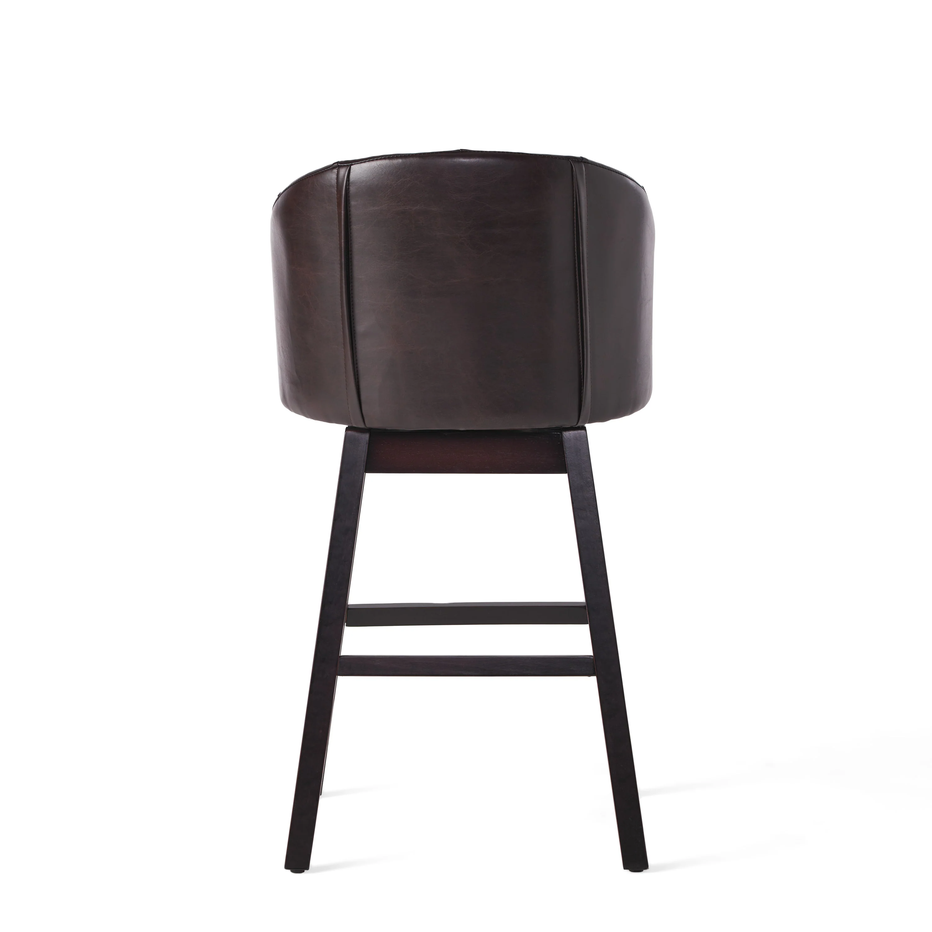 Westman 30-Inch Brown Leather Swivel Backed Barstool (Set of 2) - furnishings