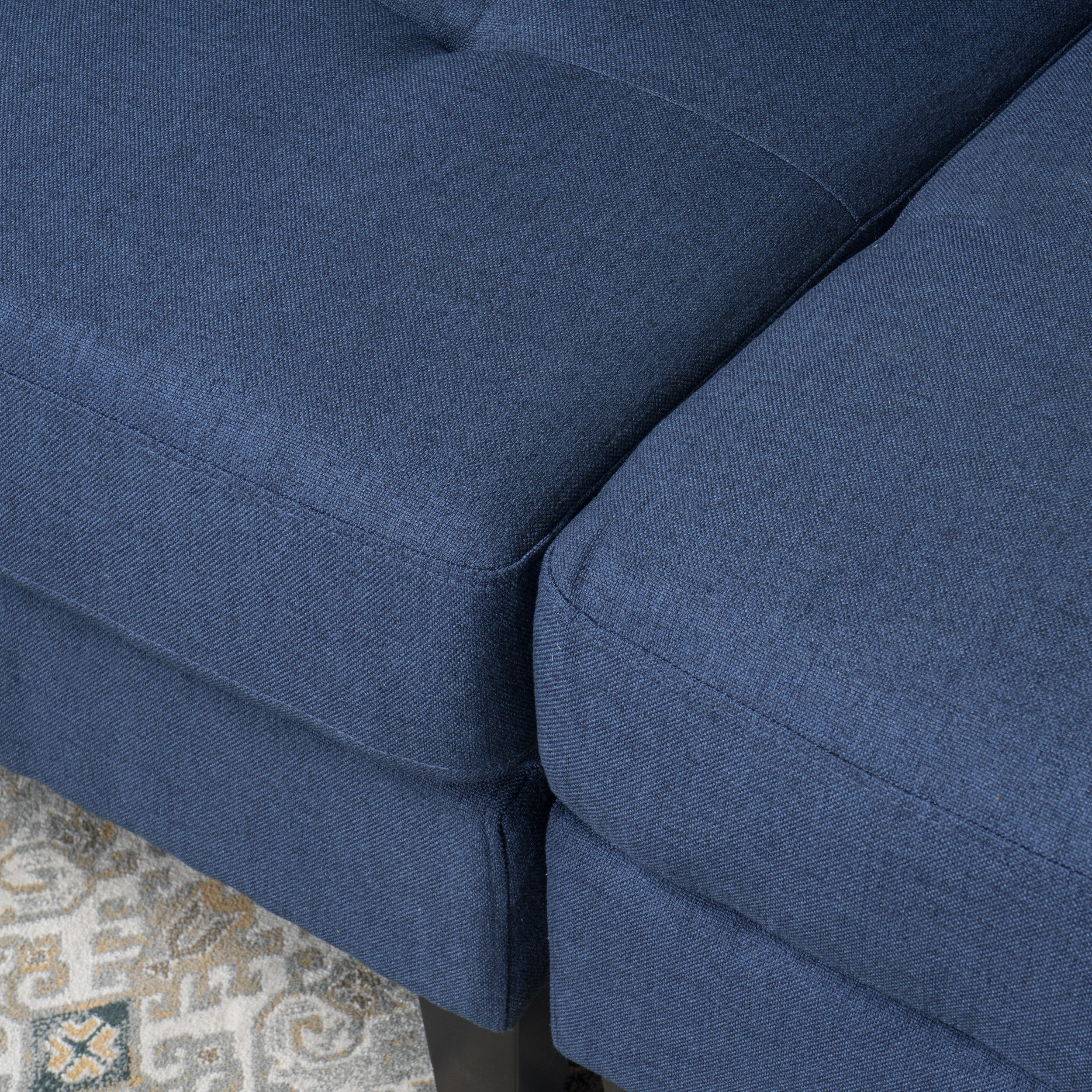 Bridger Fabric Sectional Couch with Storage Ottoman - furnishings