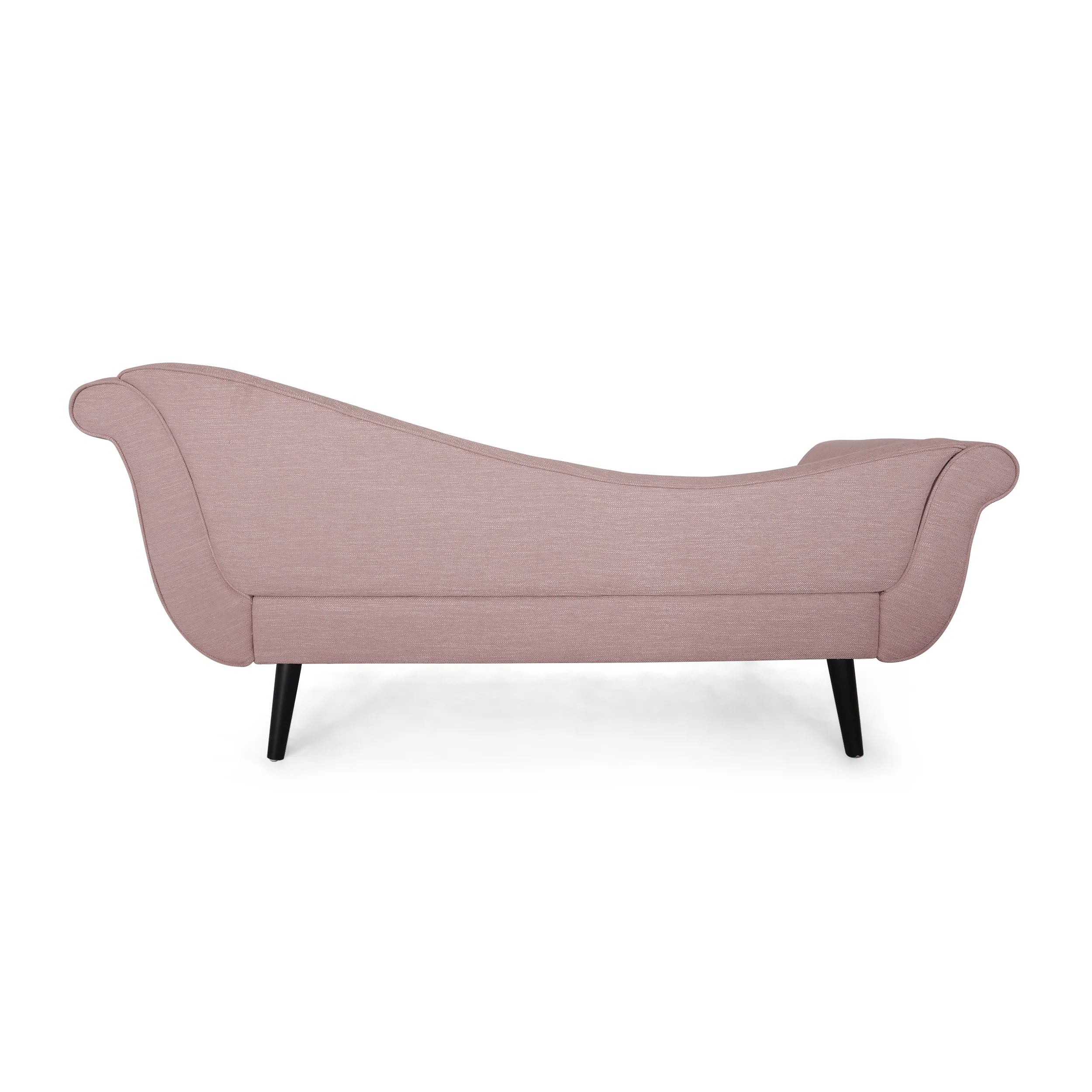 Jakyrah Contemporary Chaise Lounge with Scroll Arms - furnishings