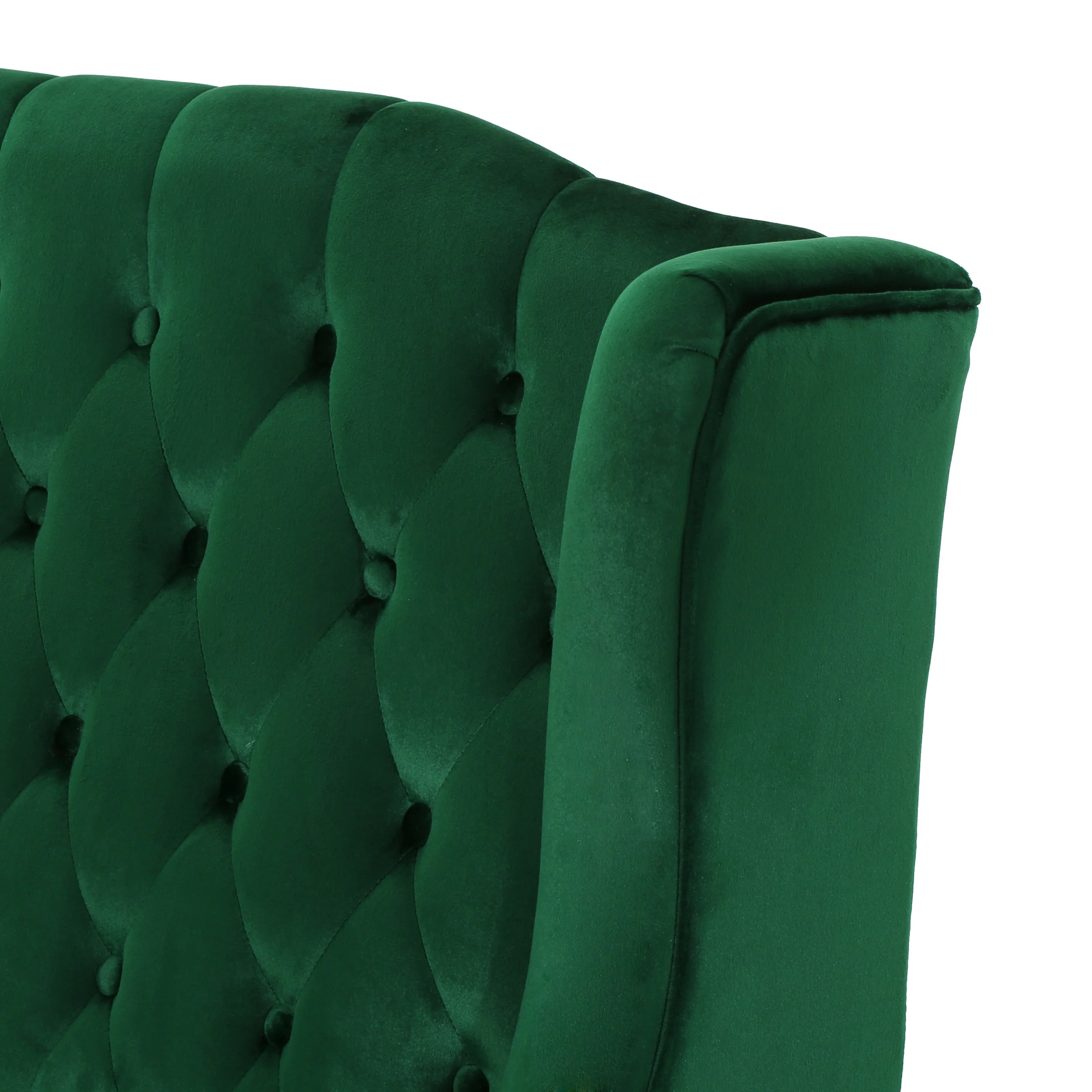 Leah French Style Tufted High Winged Back New Velvet Loveseat - furnishings
